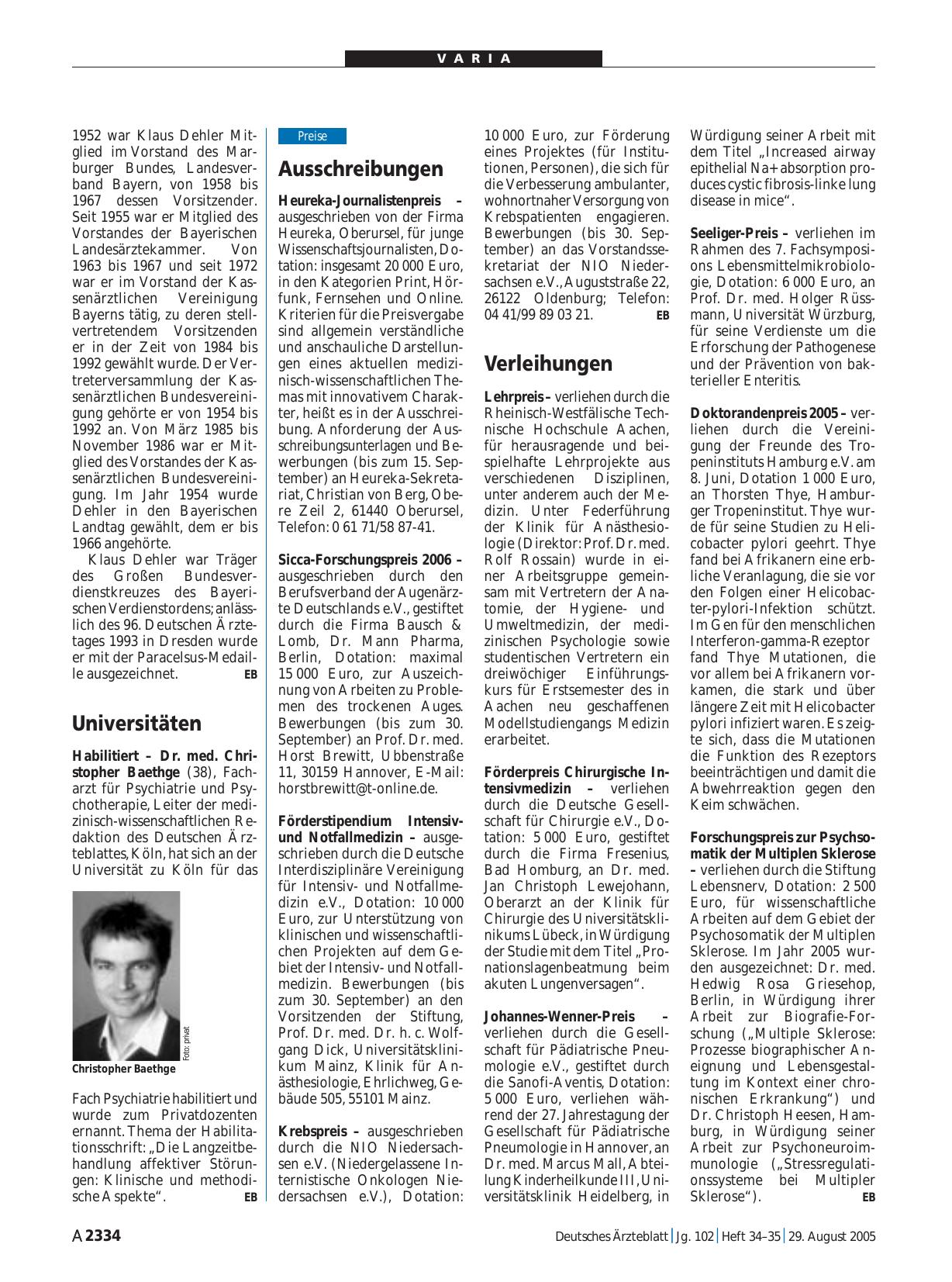 Vorschauseite 1: Universitäten