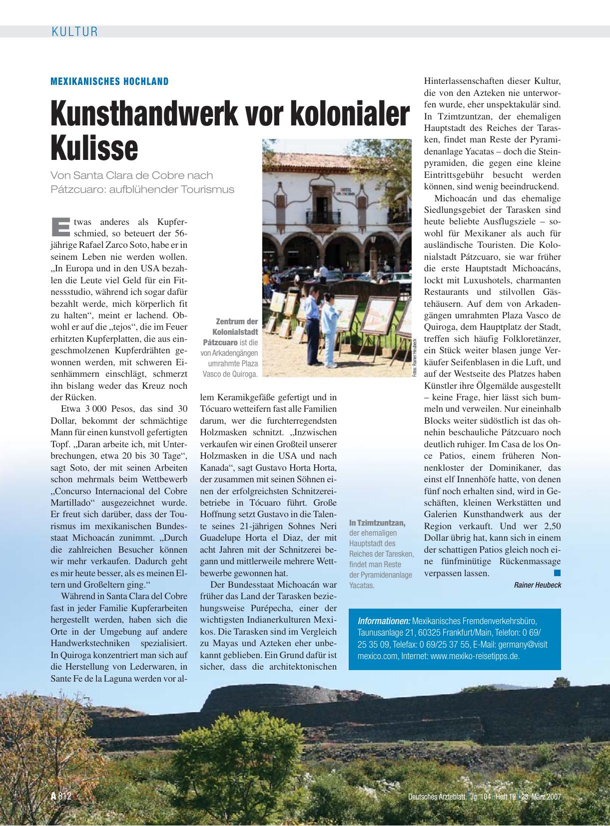 Vorschauseite 1: Mexikanisches Hochland: Kunsthandwerk vor kolonialer Kulisse