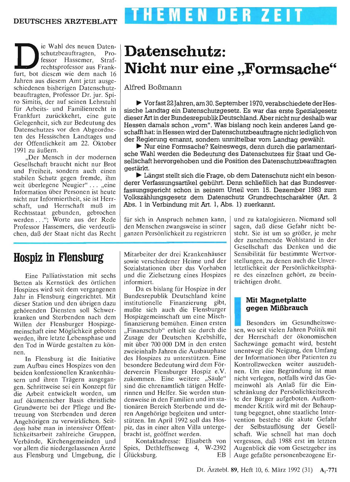 Vorschauseite 1: Datenschutz: Nicht nur eine „Formsache“