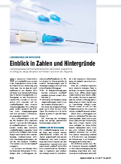 Vorschauseite 1: Lieferengpässe von Impfstoffen: Einblick in Zahlen und Hintergründe