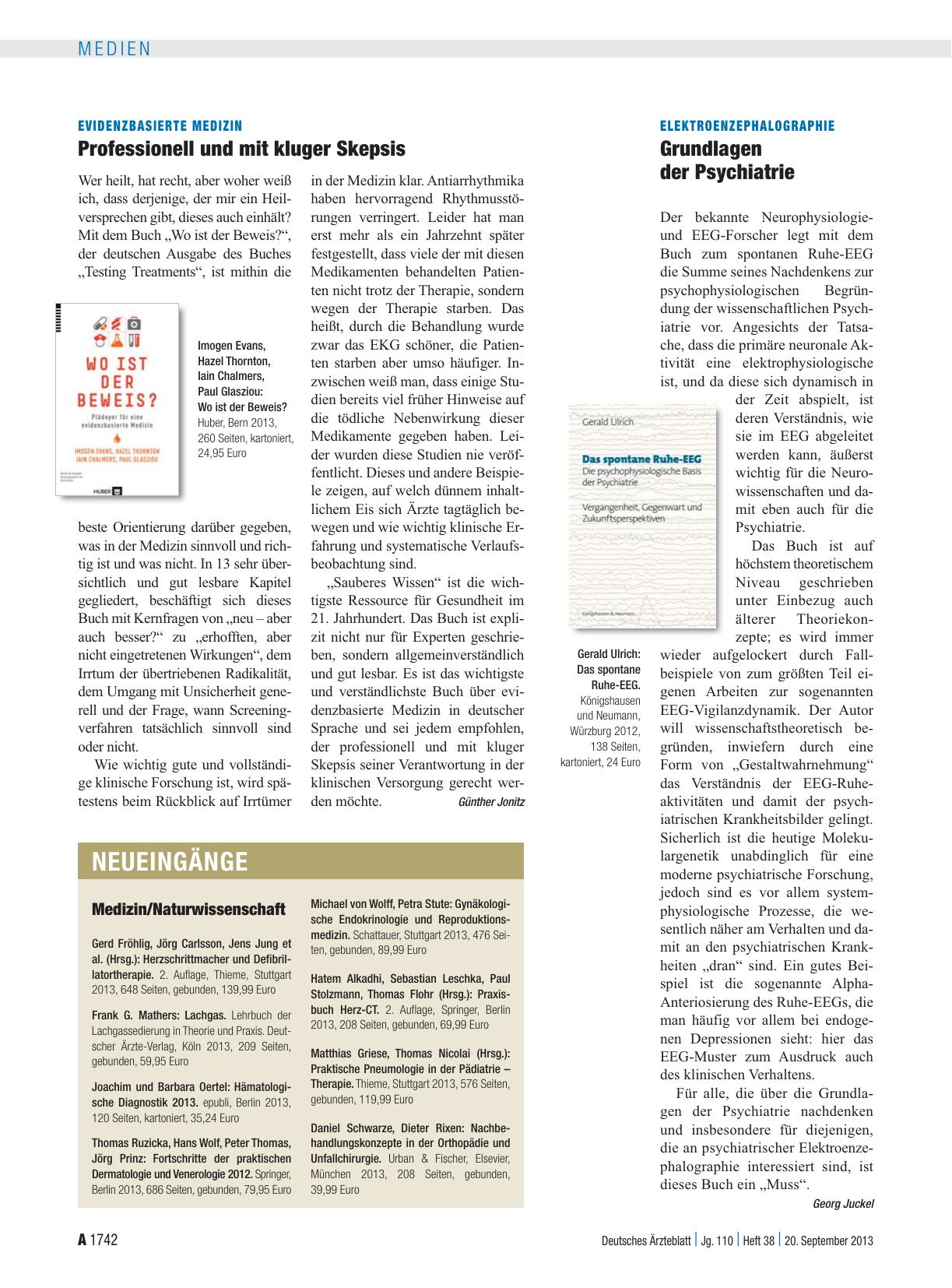 Vorschauseite 1: Elektroenzephalographie: Grundlagen der Psychiatrie