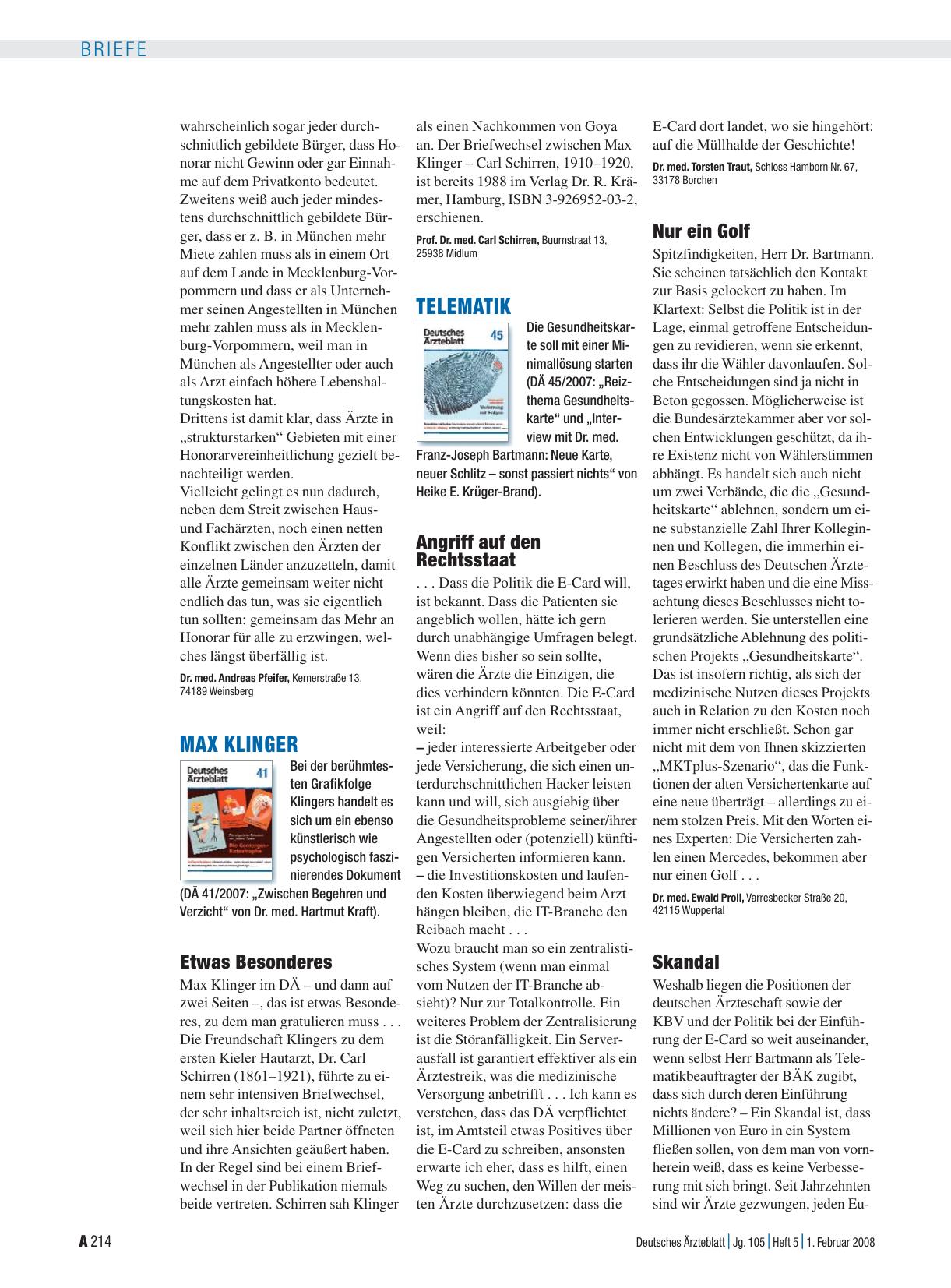 Vorschauseite 1: Max Klinger: Etwas Besonderes