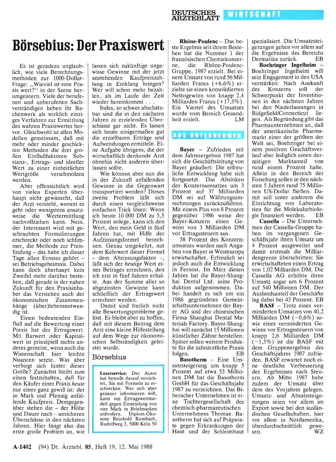 Vorschauseite 1: Aus Unternehmen