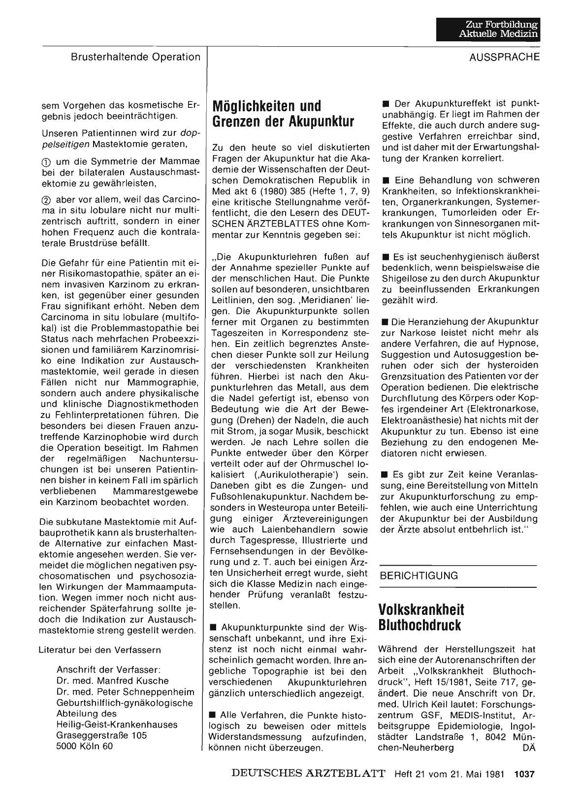 Vorschauseite 1: Möglichkeiten und Grenzen der Akupunktur