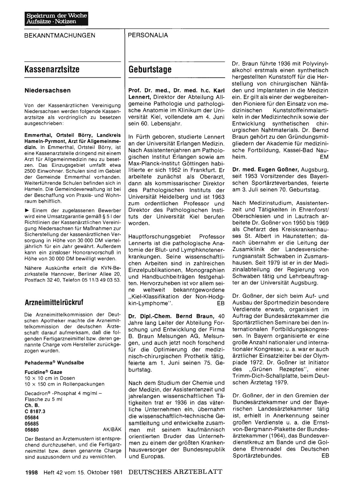 Vorschauseite 1: Kassenarztsitze