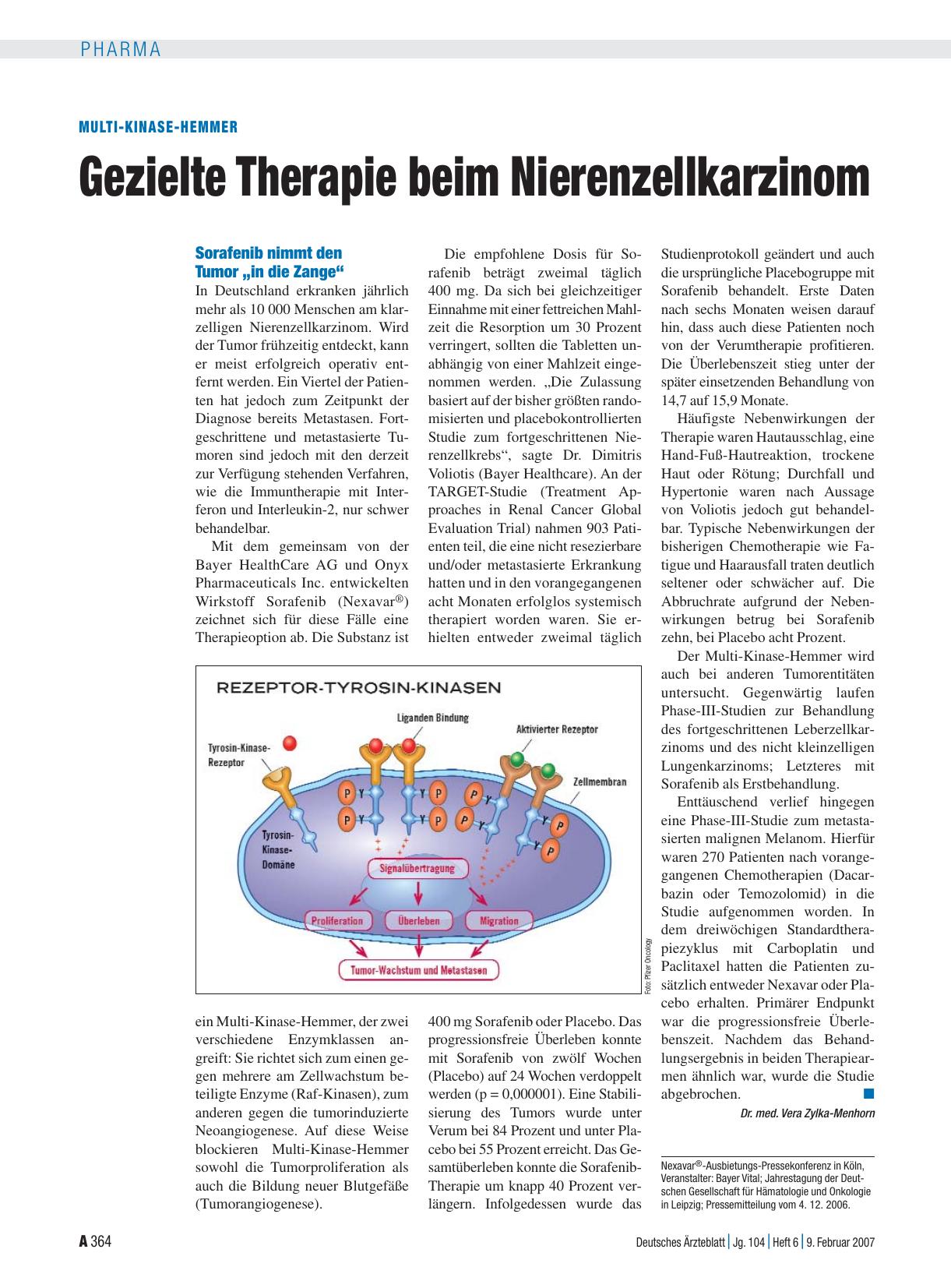 Vorschauseite 1: Multi-Kinase-Hemmer: Gezielte Therapie beim Nierenzellkarzinom