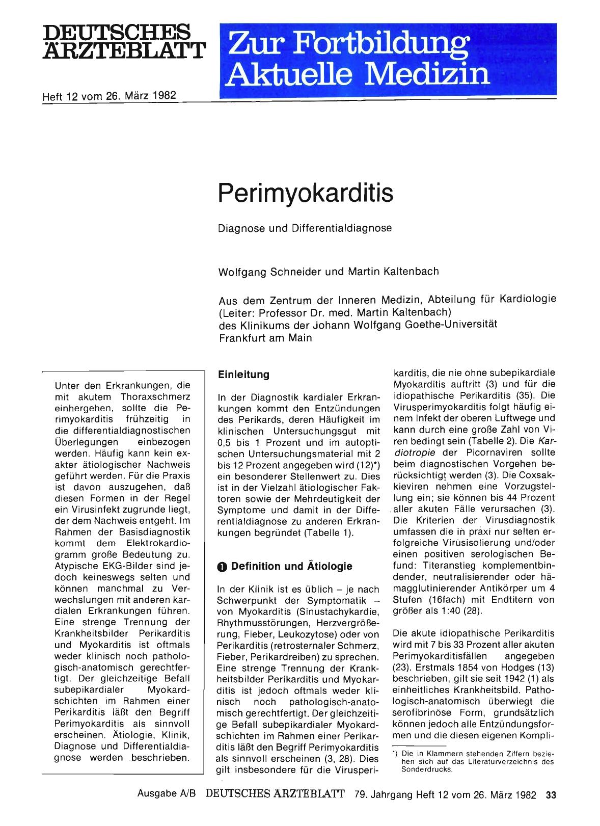 Vorschauseite 1: Perimyokarditis