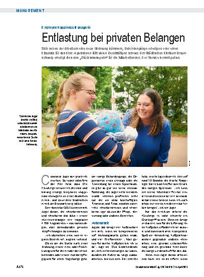 Vorschauseite 1: Employee Happiness Managerin: Entlastung bei privaten Belangen