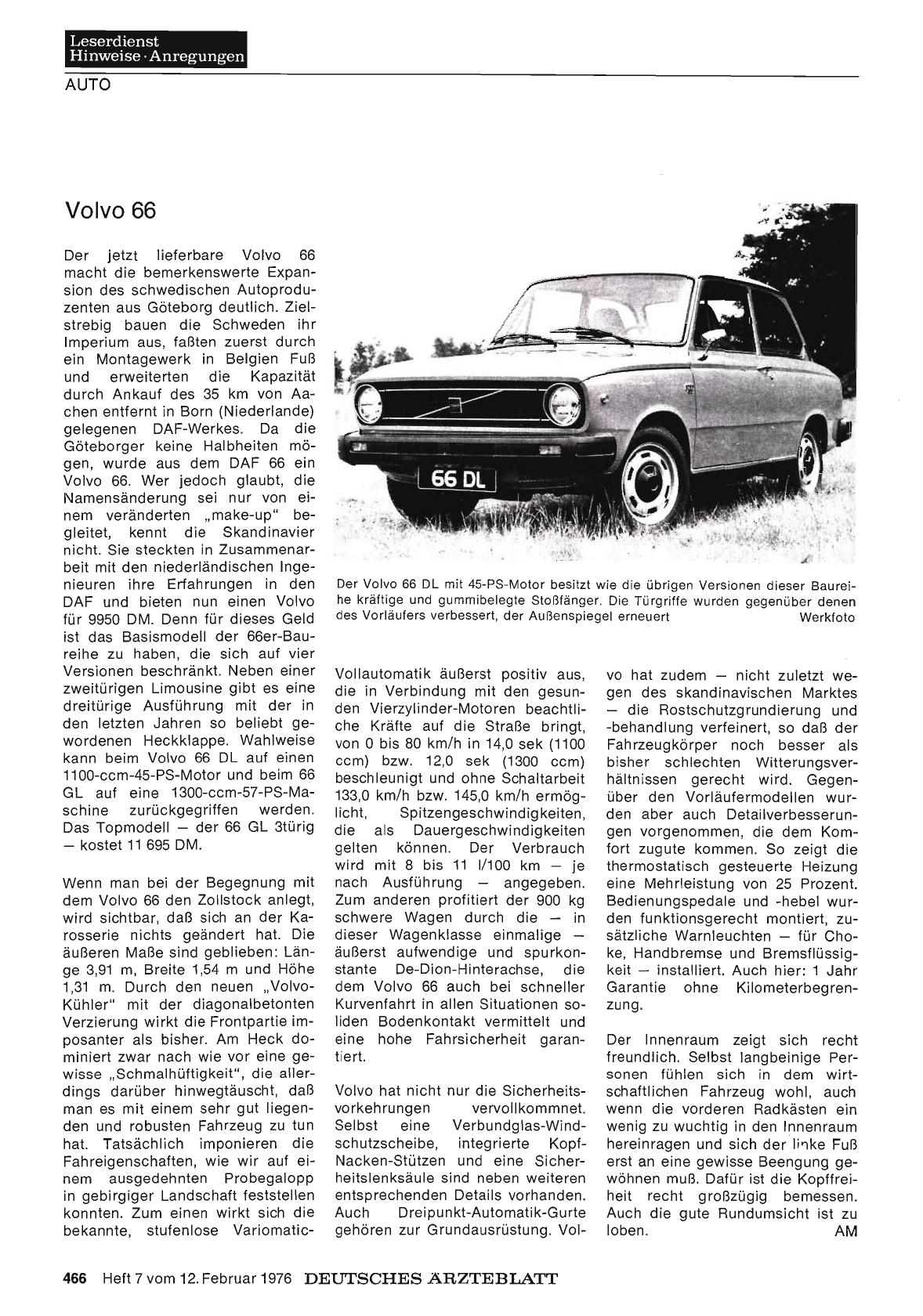 Vorschauseite 1: Volvo 66
