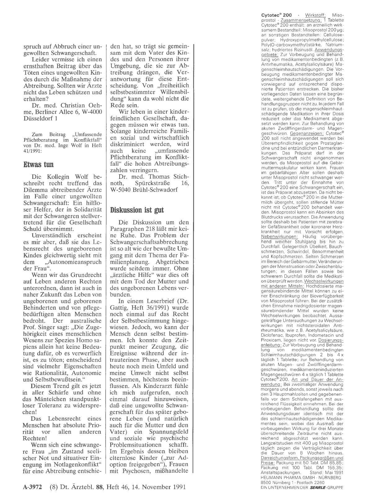 Vorschauseite 1: PARAGRAPH 218: Diskussion ist gut