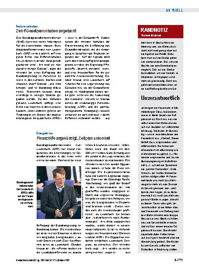 Vorschauseite 1: Reformvorhaben: Zwölf Gesetzesvorhaben angedacht