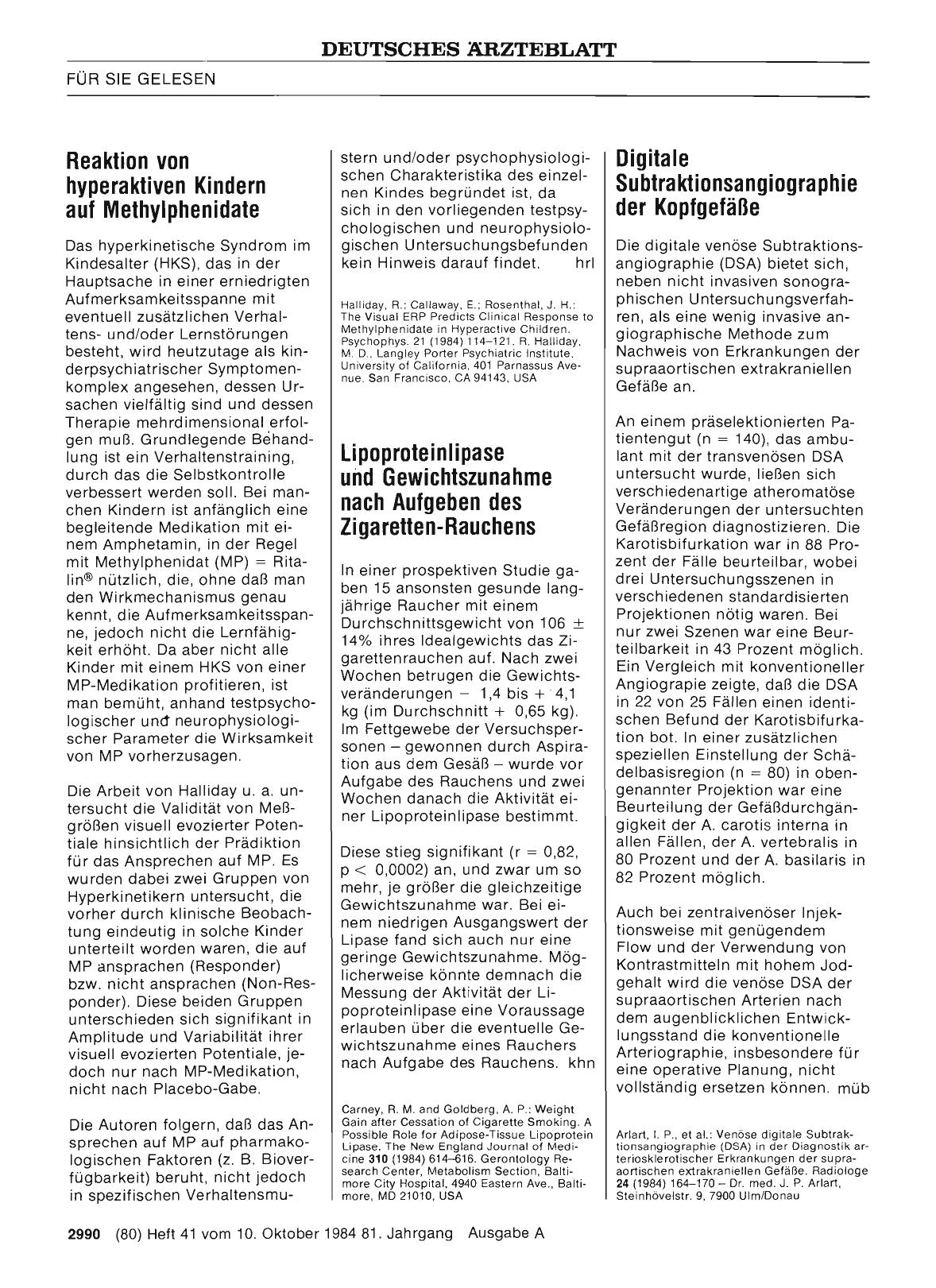 Vorschauseite 1: Reaktion von hyperaktiven Kindern auf Methylphenidate