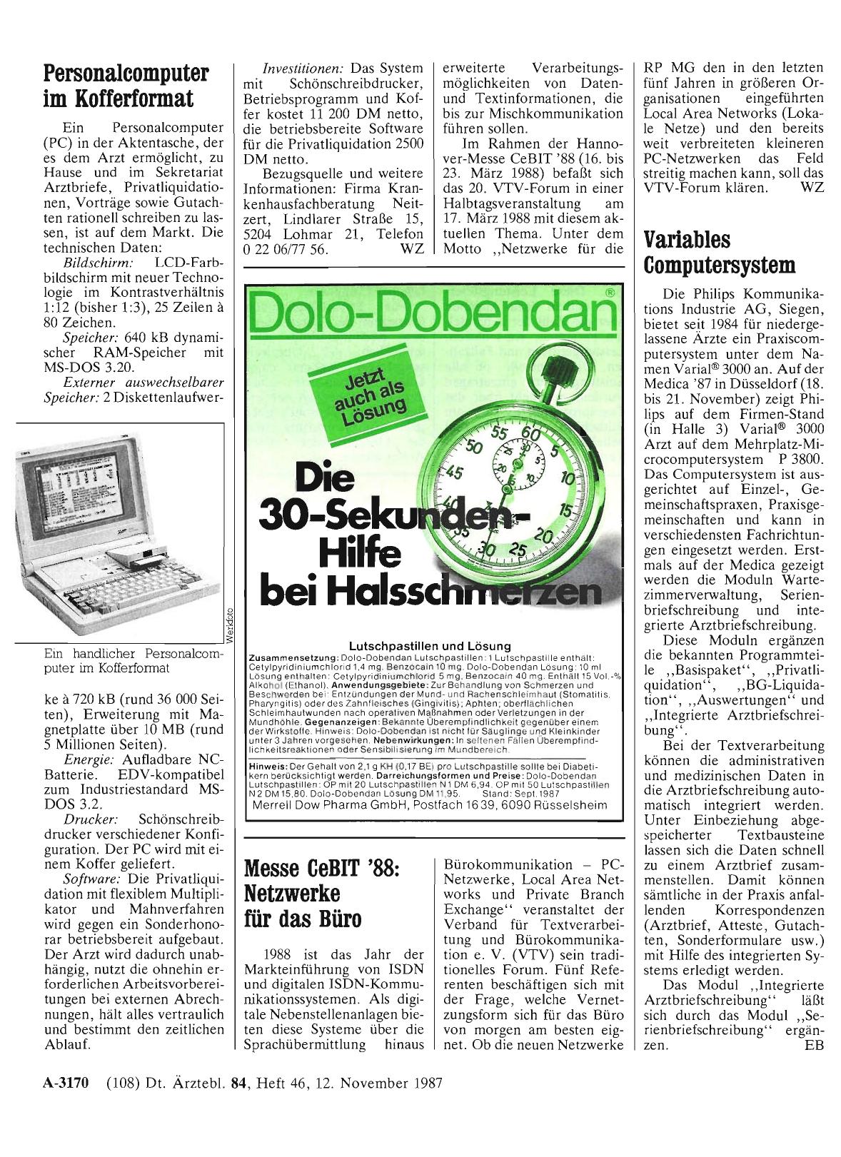 Vorschauseite 1: Personalcomputer im Kofferformat