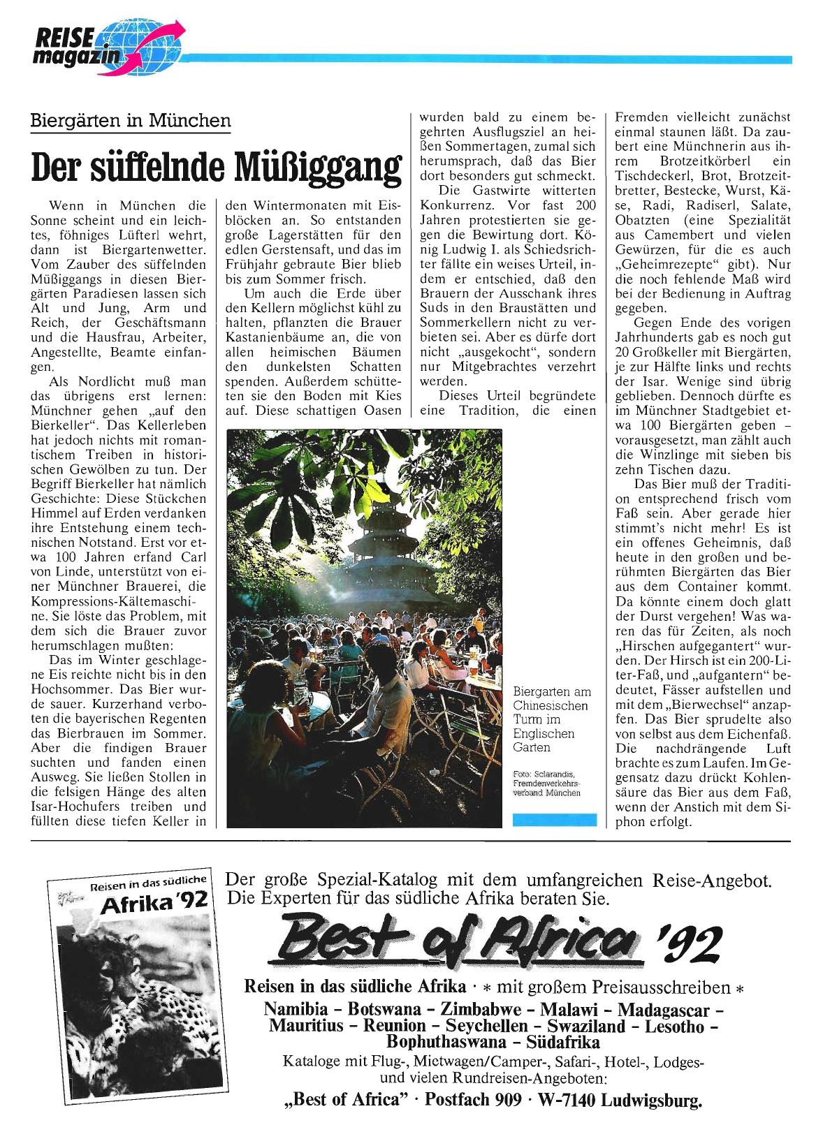 Vorschauseite 1: Biergärten in München: Der süffelnde Müßiggang