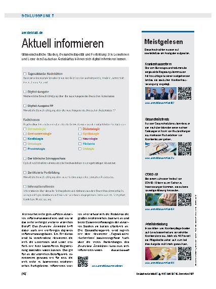 Vorschauseite 1: aerzteblatt.de: Aktuell informieren