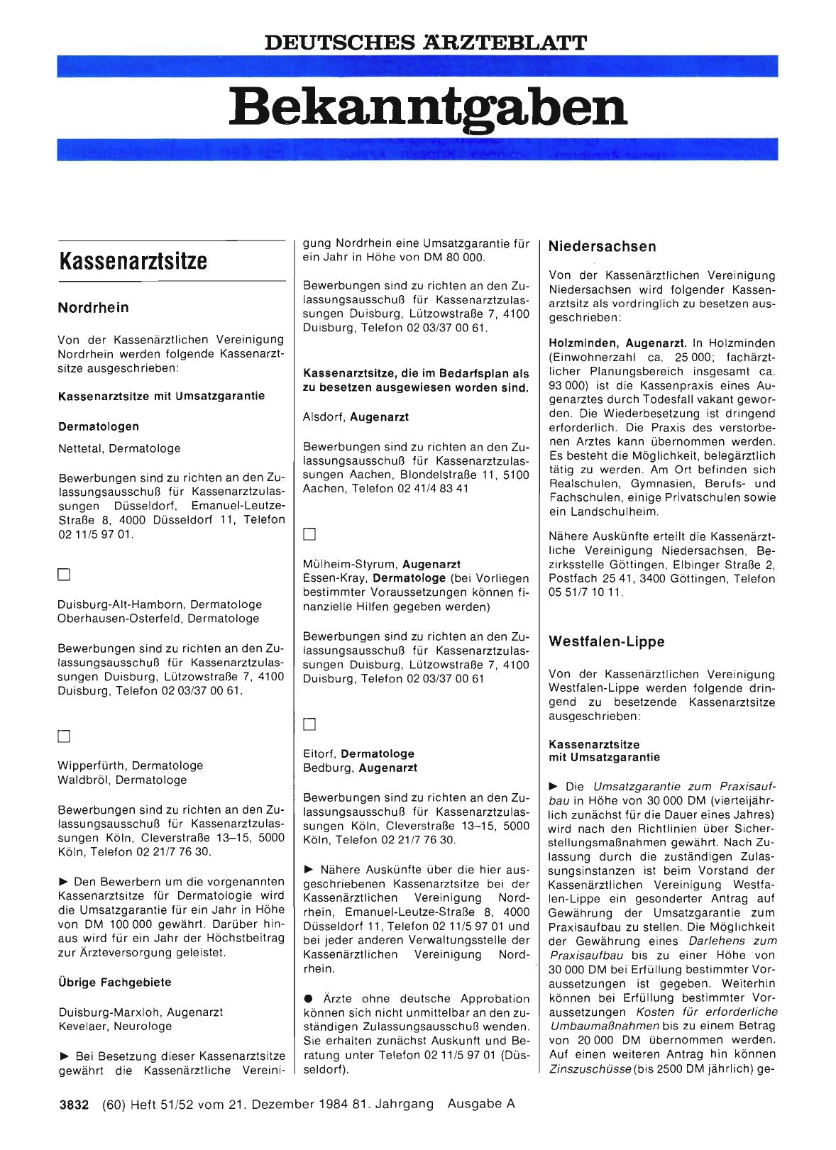 Vorschauseite 1: Kassenarztsitze