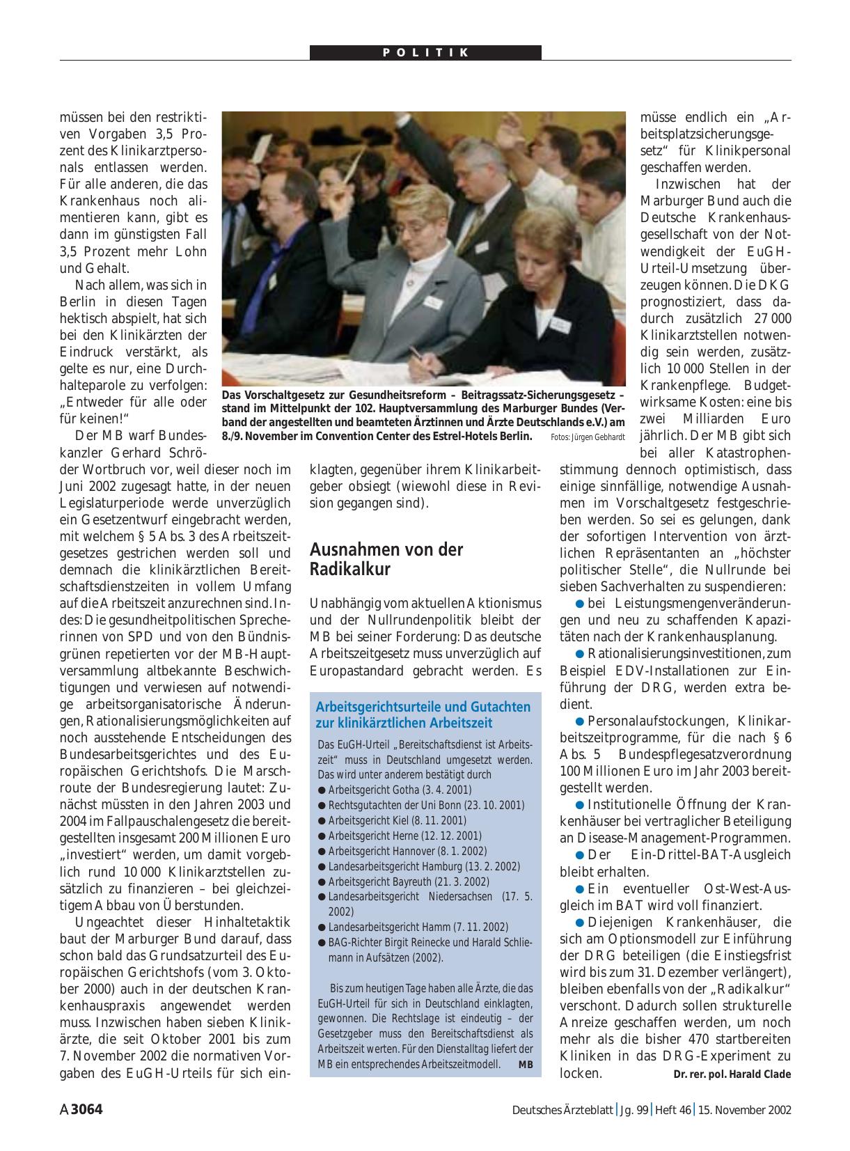 Vorschauseite 1: Arbeitsgerichtsurteile und Gutachten zur klinikärztlichen Arbeitszeit