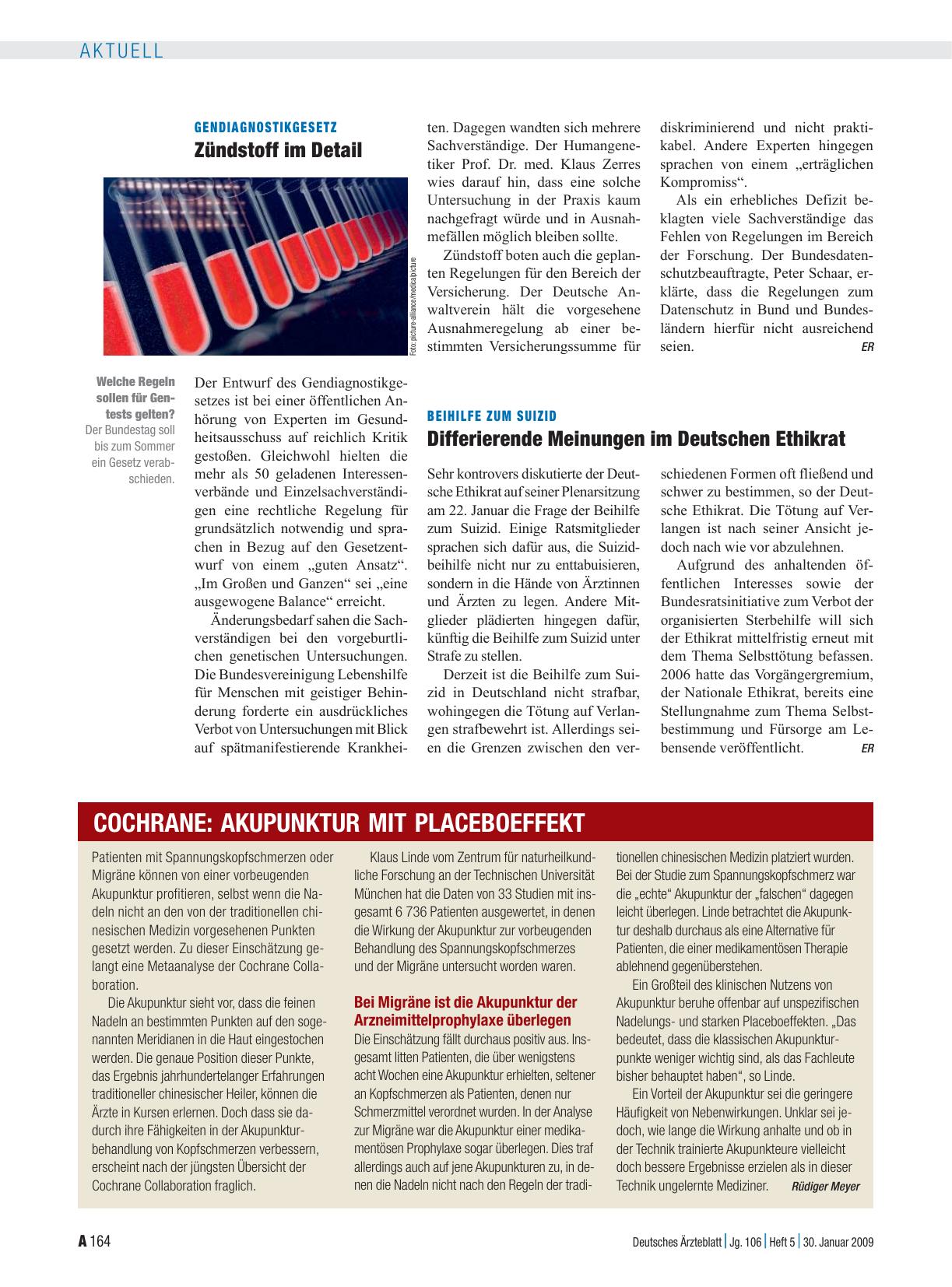 Vorschauseite 1: Beihilfe zum Suizid: Differierende Meinungen im Deutschen Ethikrat