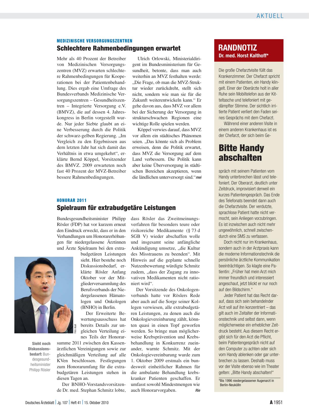 Vorschauseite 1: Medizinische Versorgungszentren: Schlechtere Rahmenbedingungen erwartet
