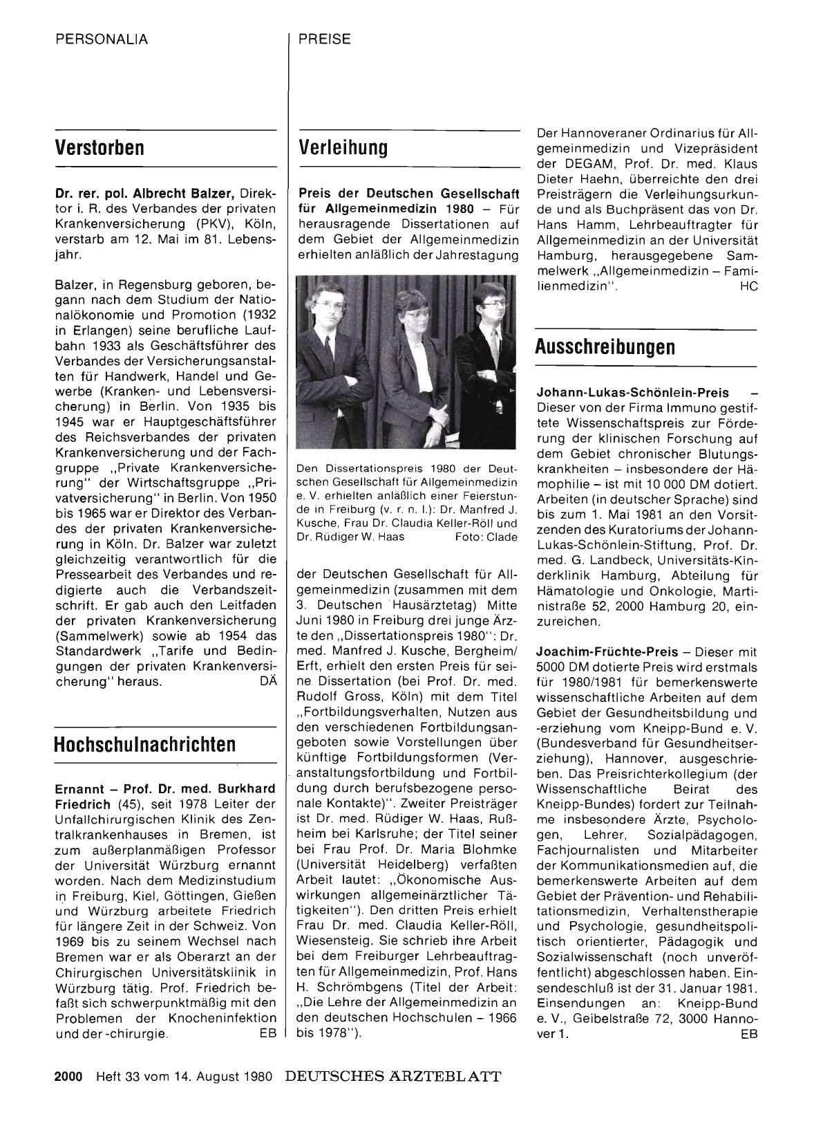 Vorschauseite 1: Ausschreibungen