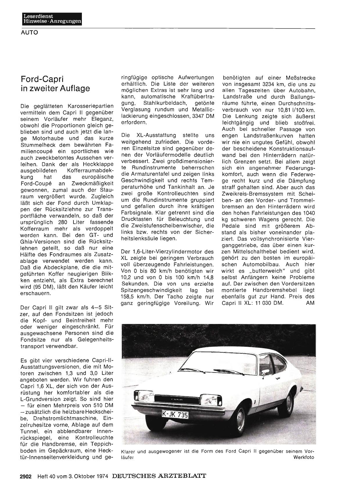 Vorschauseite 1: Ford-Capri in zweiter Auflage