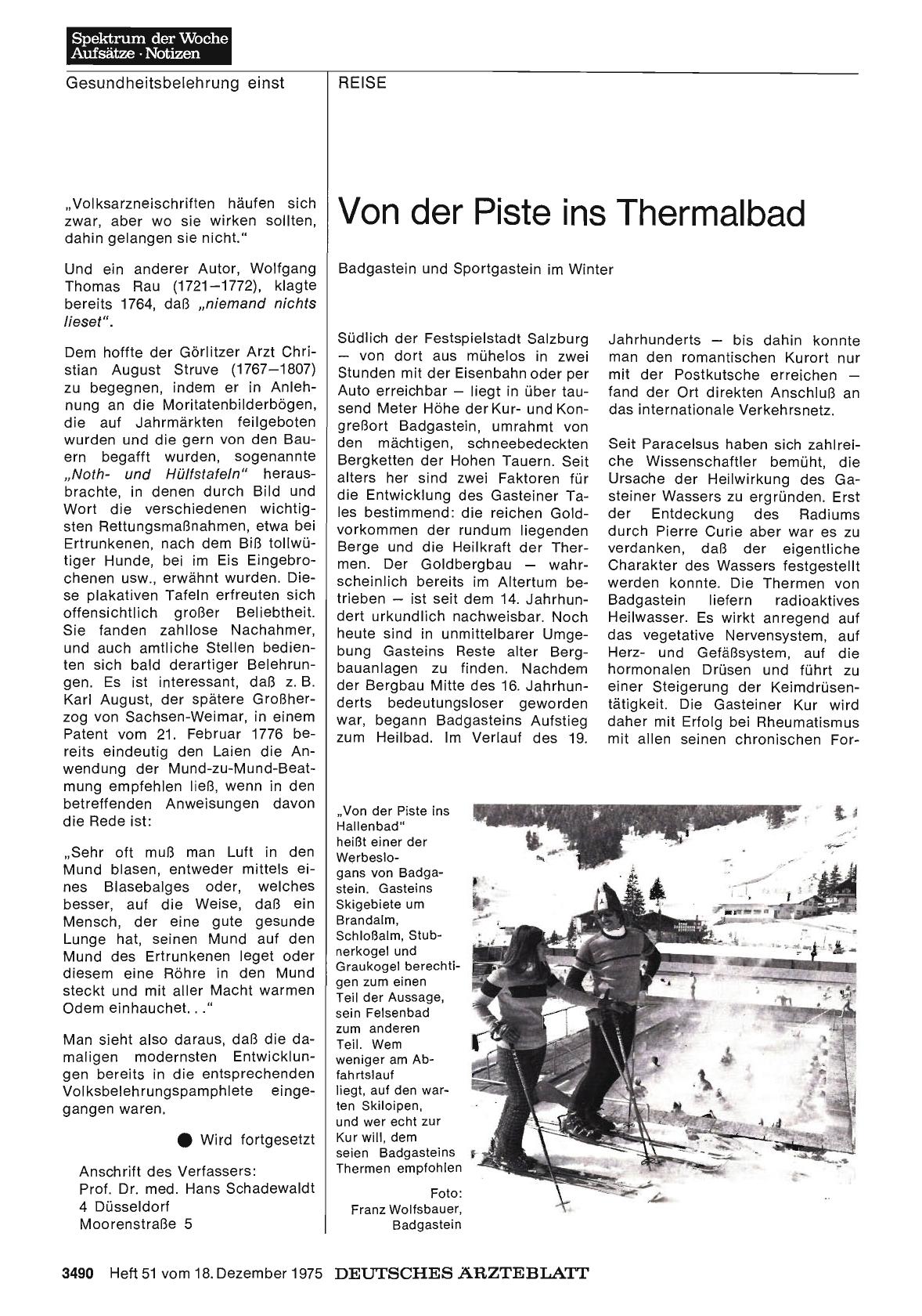 Vorschauseite 1: Von der Piste ins Thermalbad: Badgastein und Sportgastein im Winter