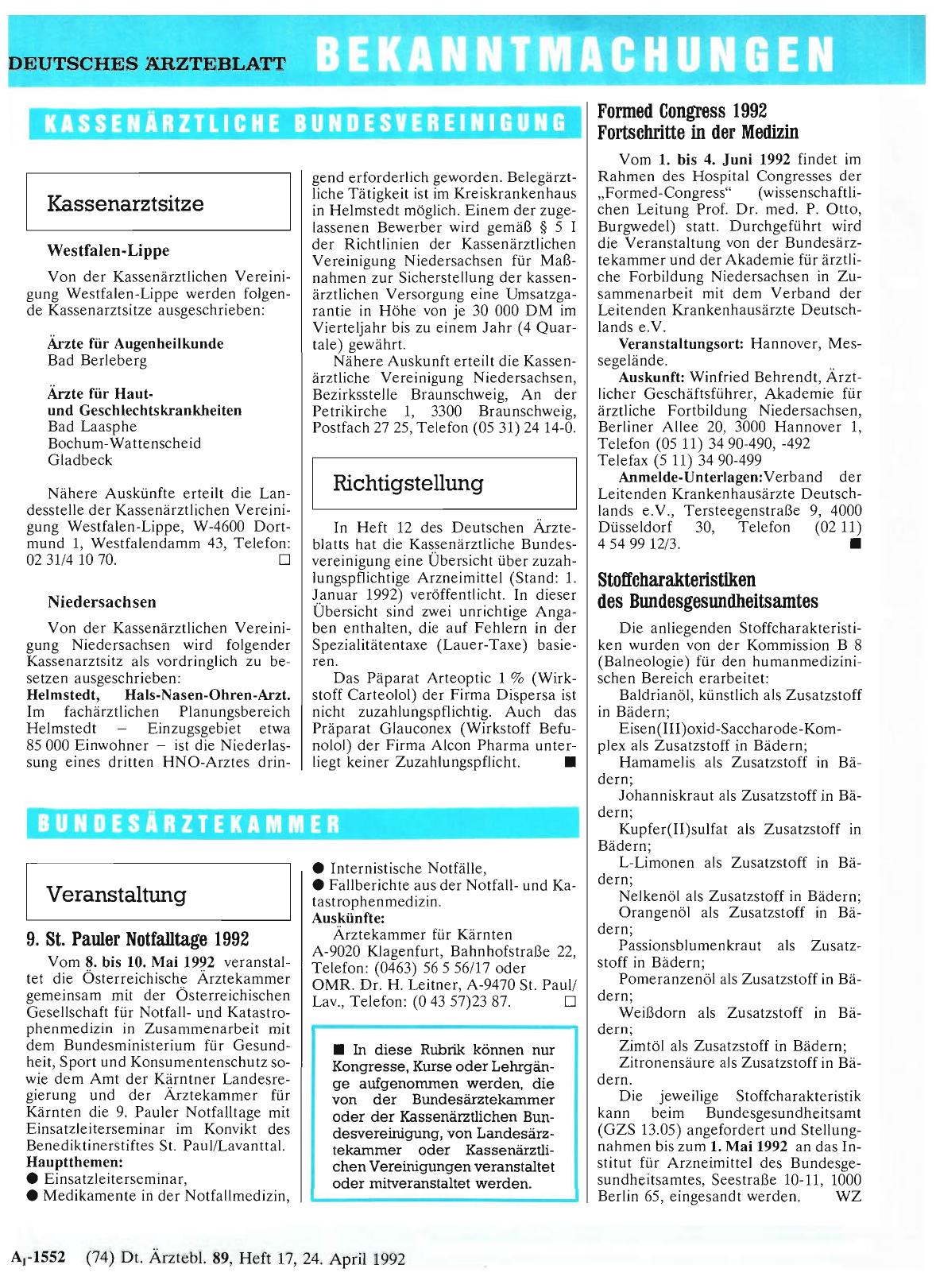 Vorschauseite 1: Richtigstellung