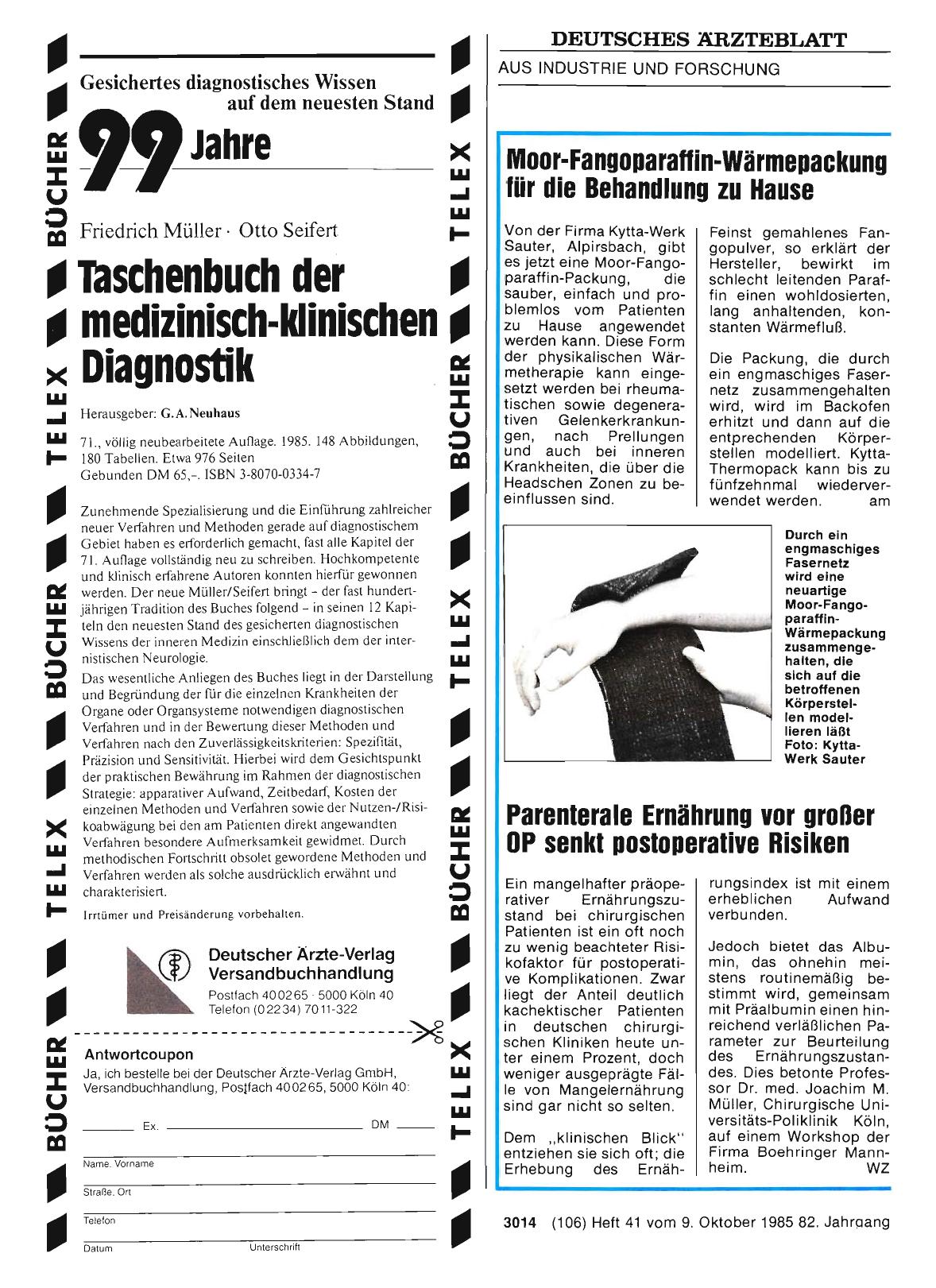 Vorschauseite 1: Parenterale Ernährung vor großer OP senkt postoperative Risiken