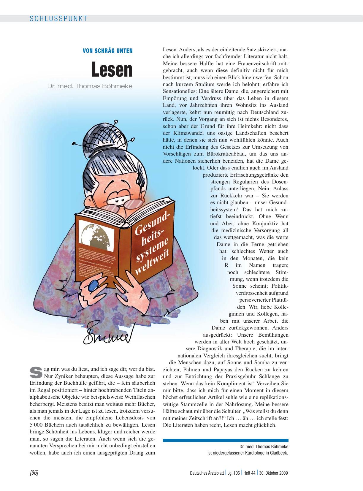 Vorschauseite 1: Von schräg unten: Lesen