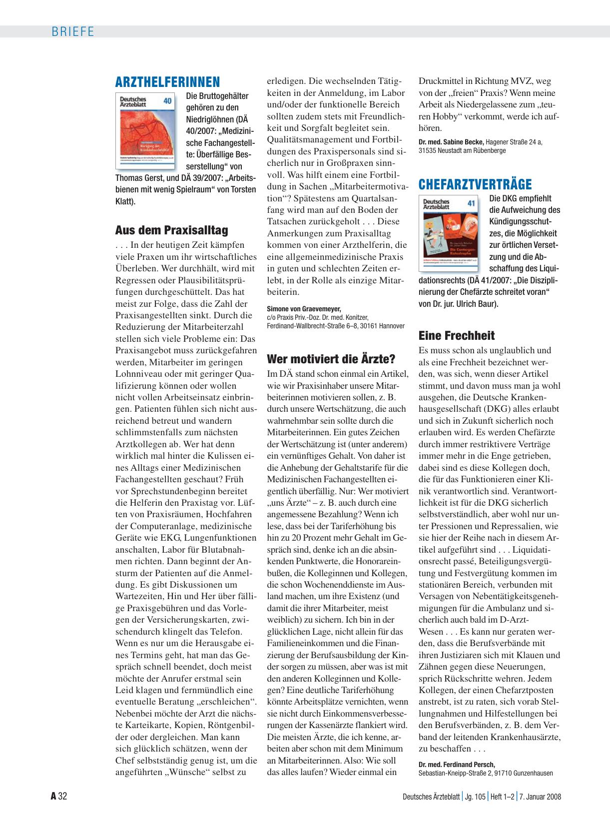 Vorschauseite 1: Arzthelferinnen: Wer motiviert die Ärzte?