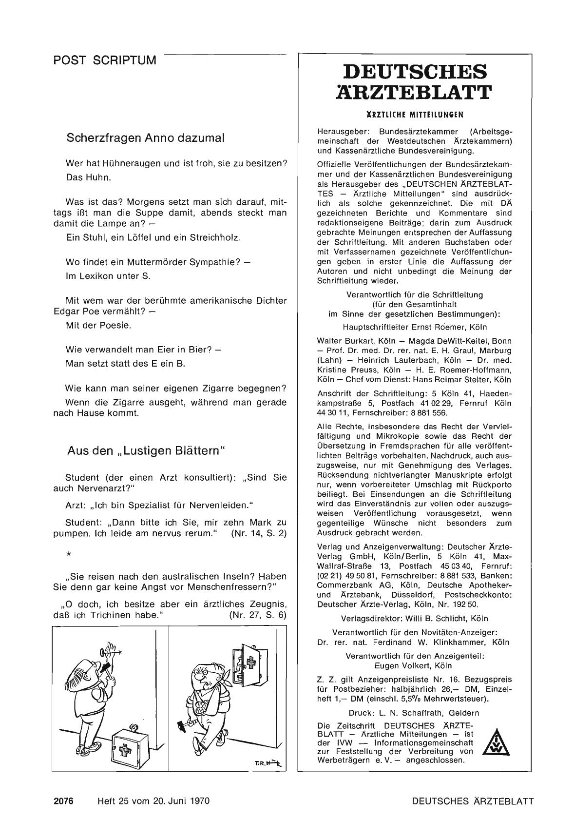 Vorschauseite 1: Scherzfragen Anno dazumal