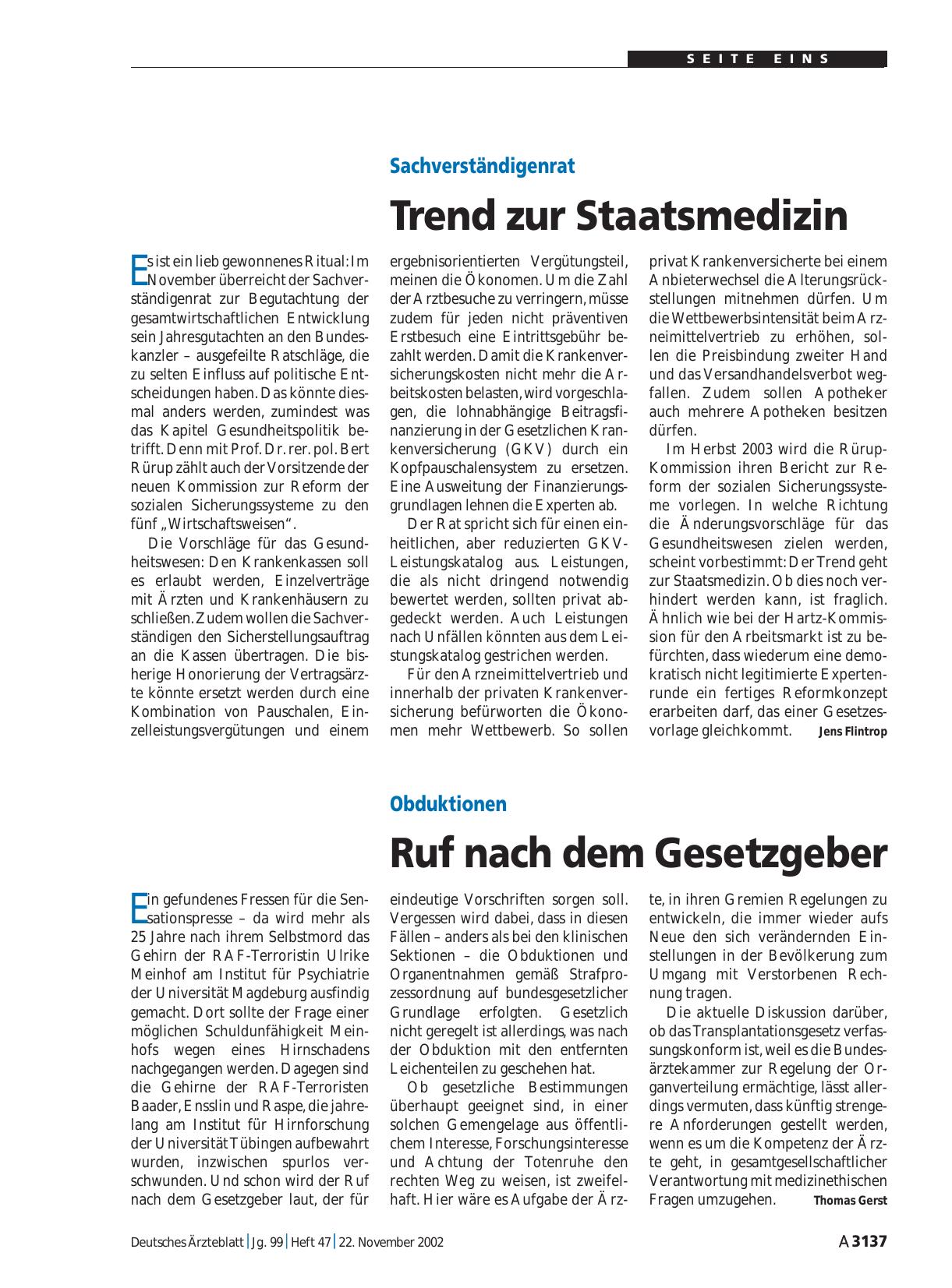 Vorschauseite 1: Obduktionen: Ruf nach dem Gesetzgeber