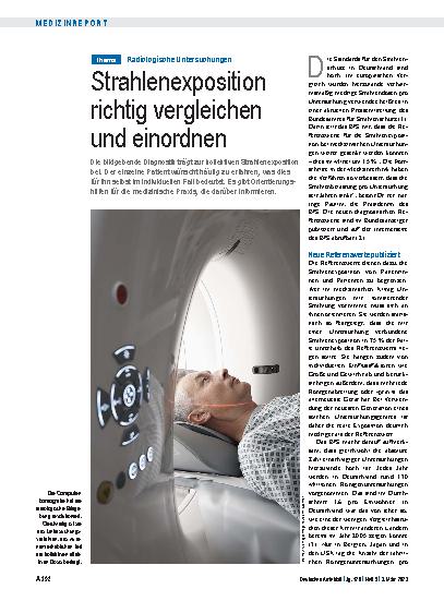 Vorschauseite 1: Radiologische Untersuchungen: Strahlenexposition richtig vergleichen und einordnen