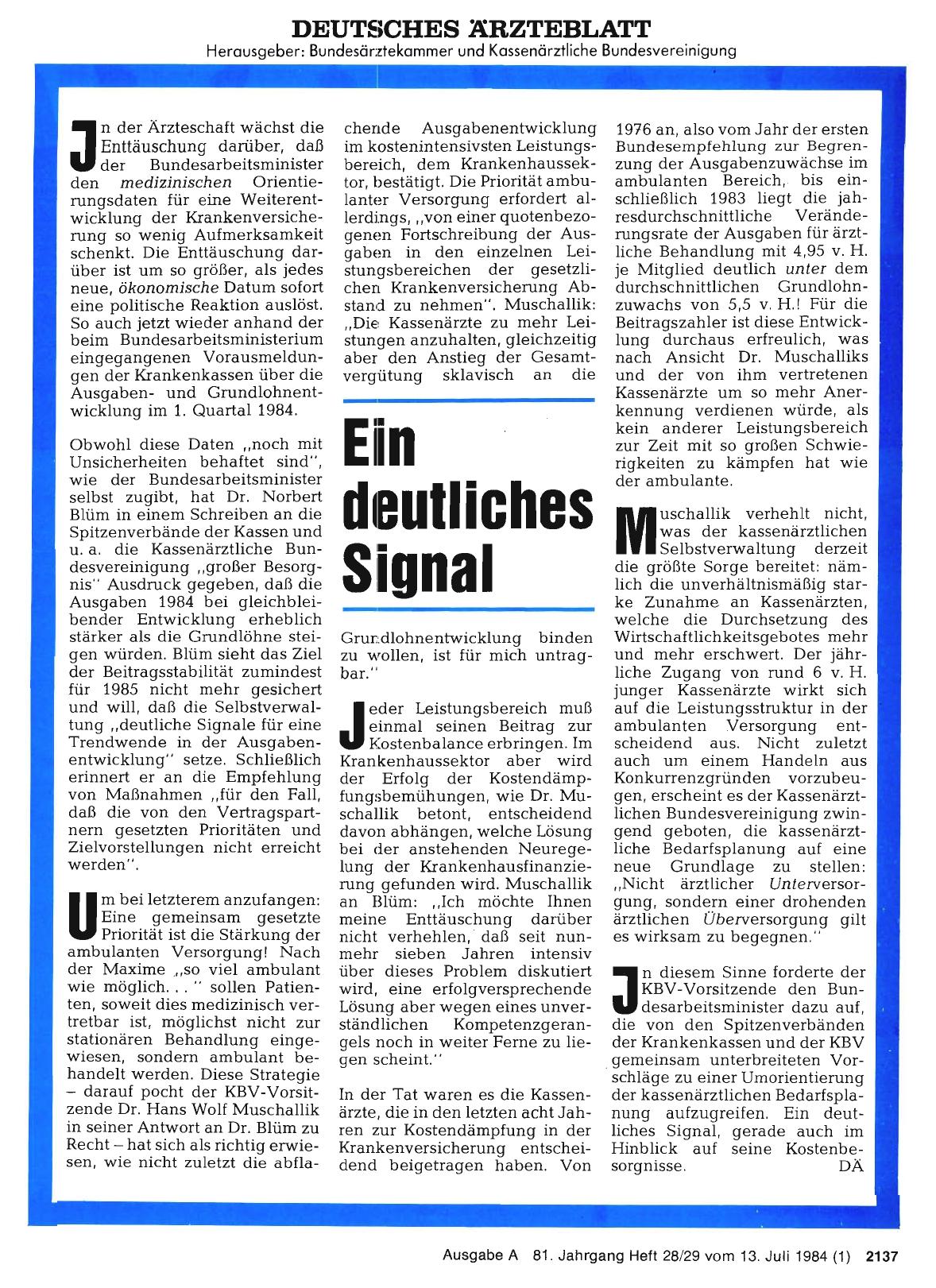 Vorschauseite 1: Ein deutliches Signal