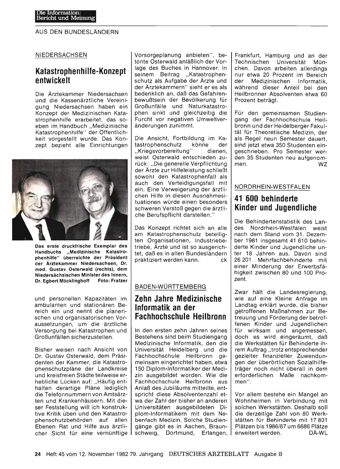 Vorschauseite 1: BADEN-WÜRTTEMBERG: Zehn Jahre Medizinische Informatik an der Fachhochschule Heilbronn