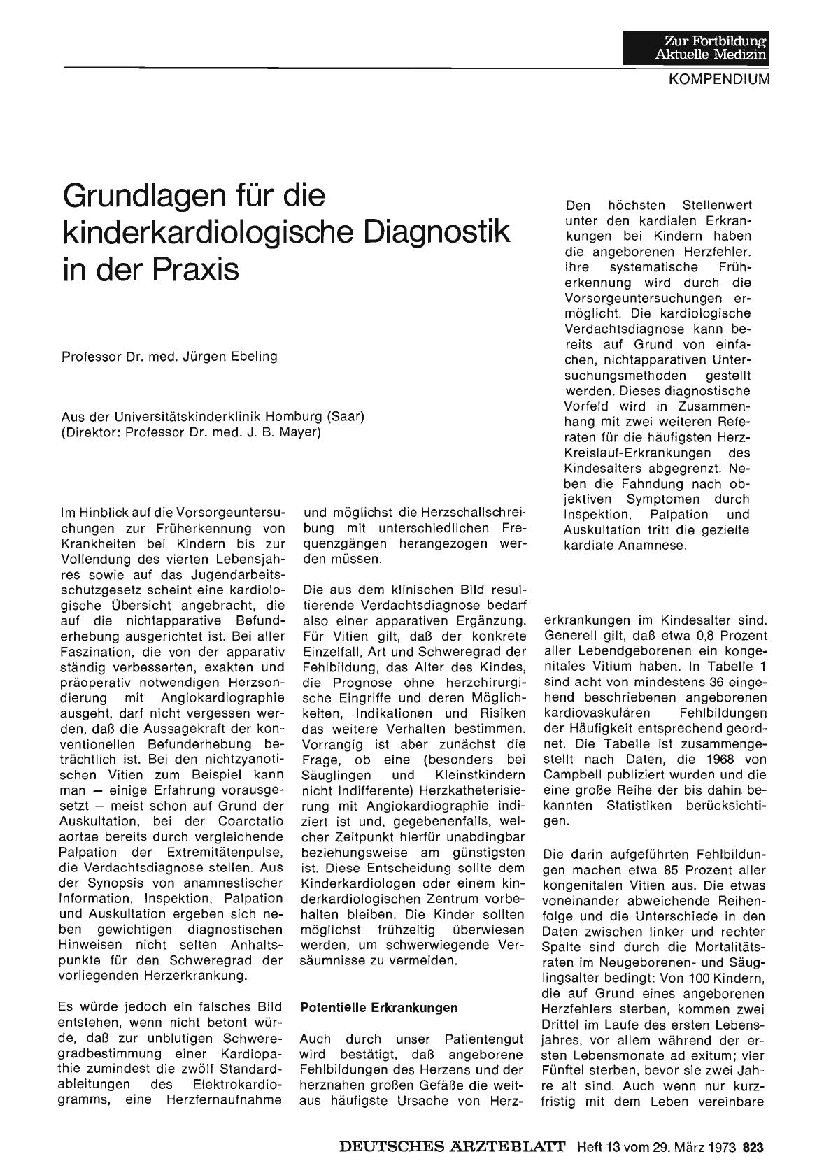 Vorschauseite 1: Grundlagen für die kinderkardiologische Diagnostik in der Praxis