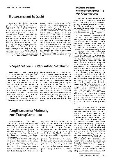 Vorschauseite 1: Männer fordern Gleichberechtigung - in der Krankenpflege