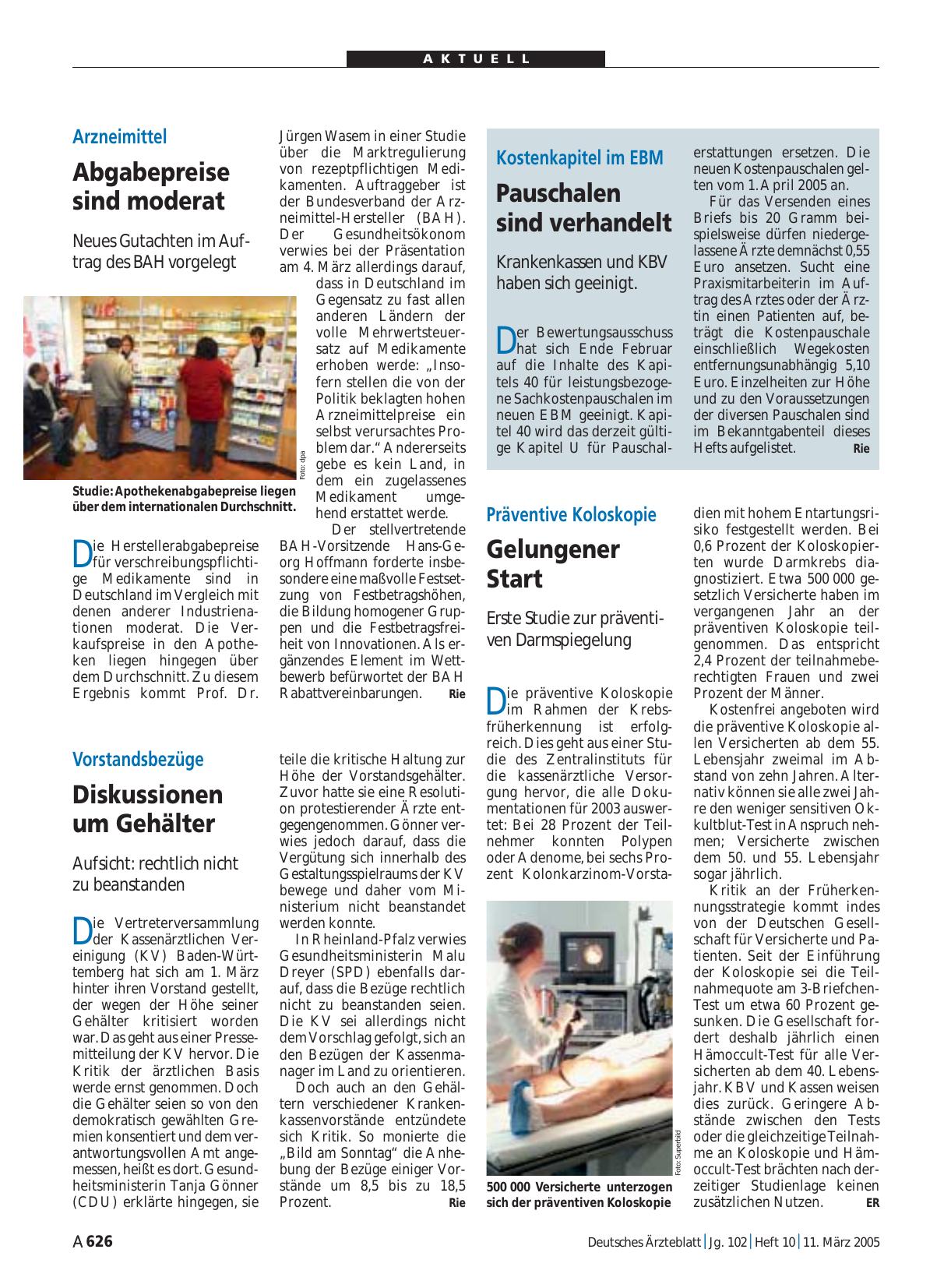 Vorschauseite 1: Vorstandsbezüge: Diskussionen um Gehälter