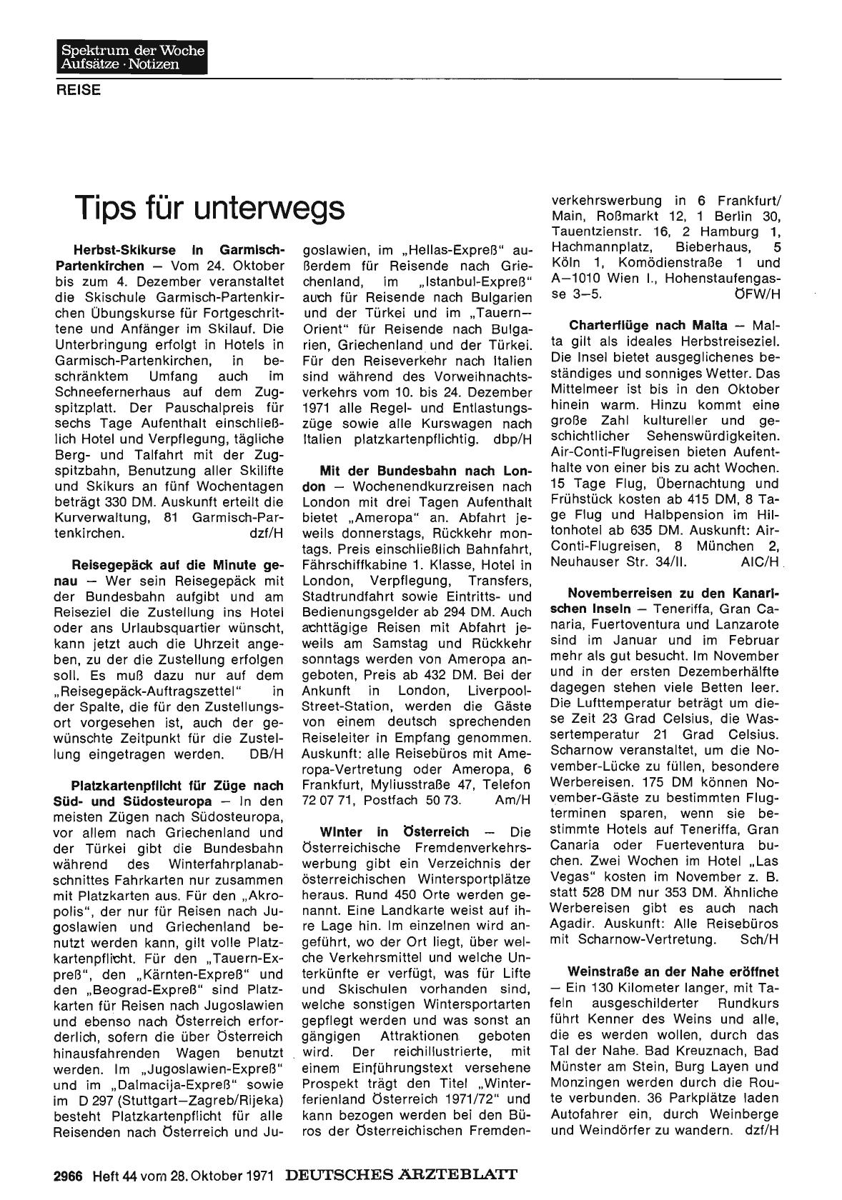 Vorschauseite 1: Tips für unterwegs