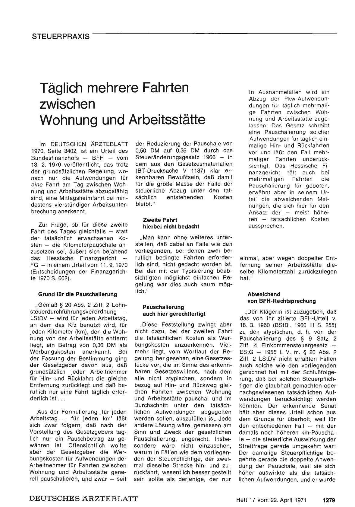 Vorschauseite 1: Täglich mehrere Fahrten zwischen Wohnung und Arbeitsstätte