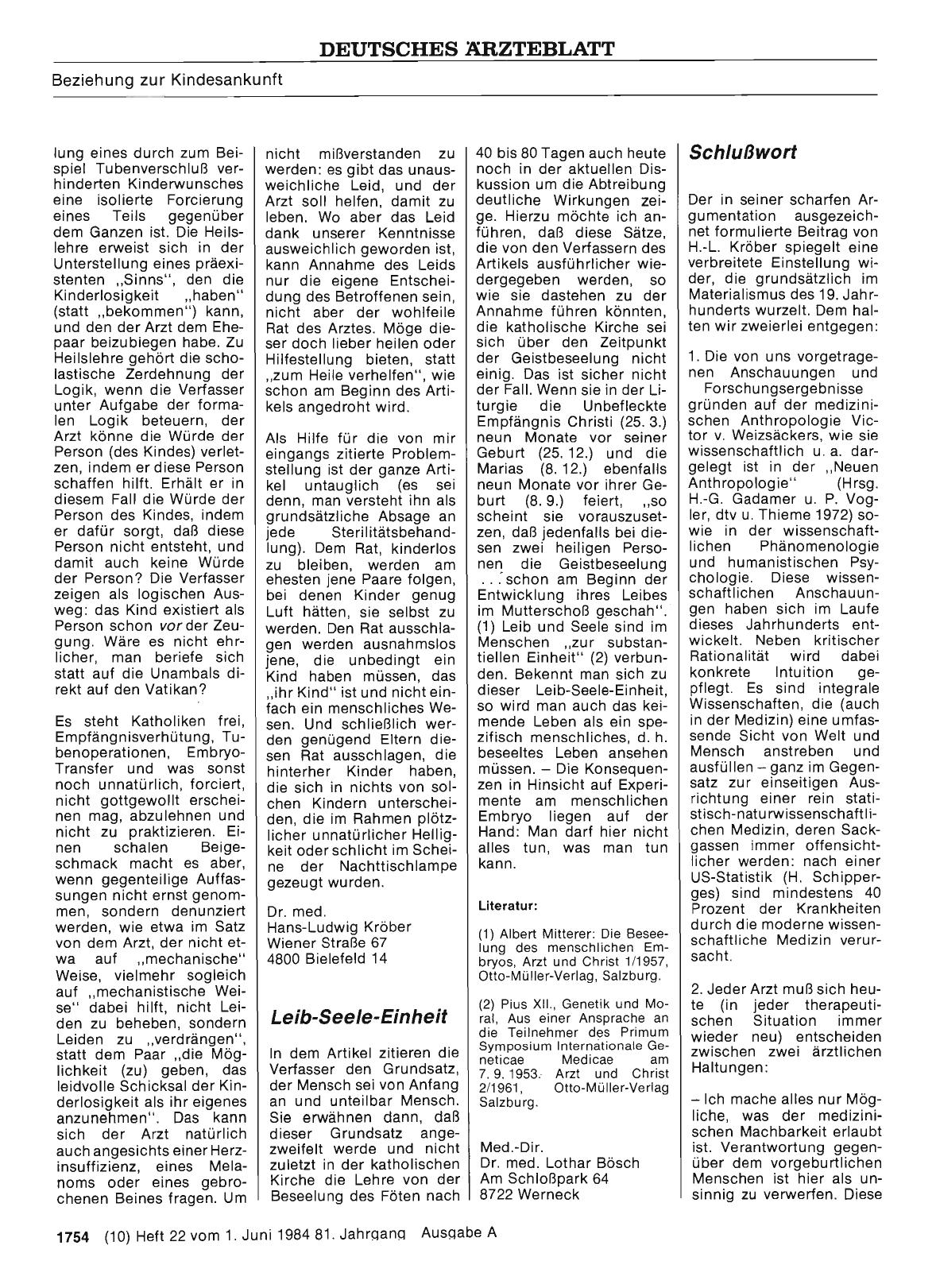 Vorschauseite 1: Unsere Beziehung zur Kindesankunft“ und „Der Kampf um die Fruchtbarkeit“: Schlußwort