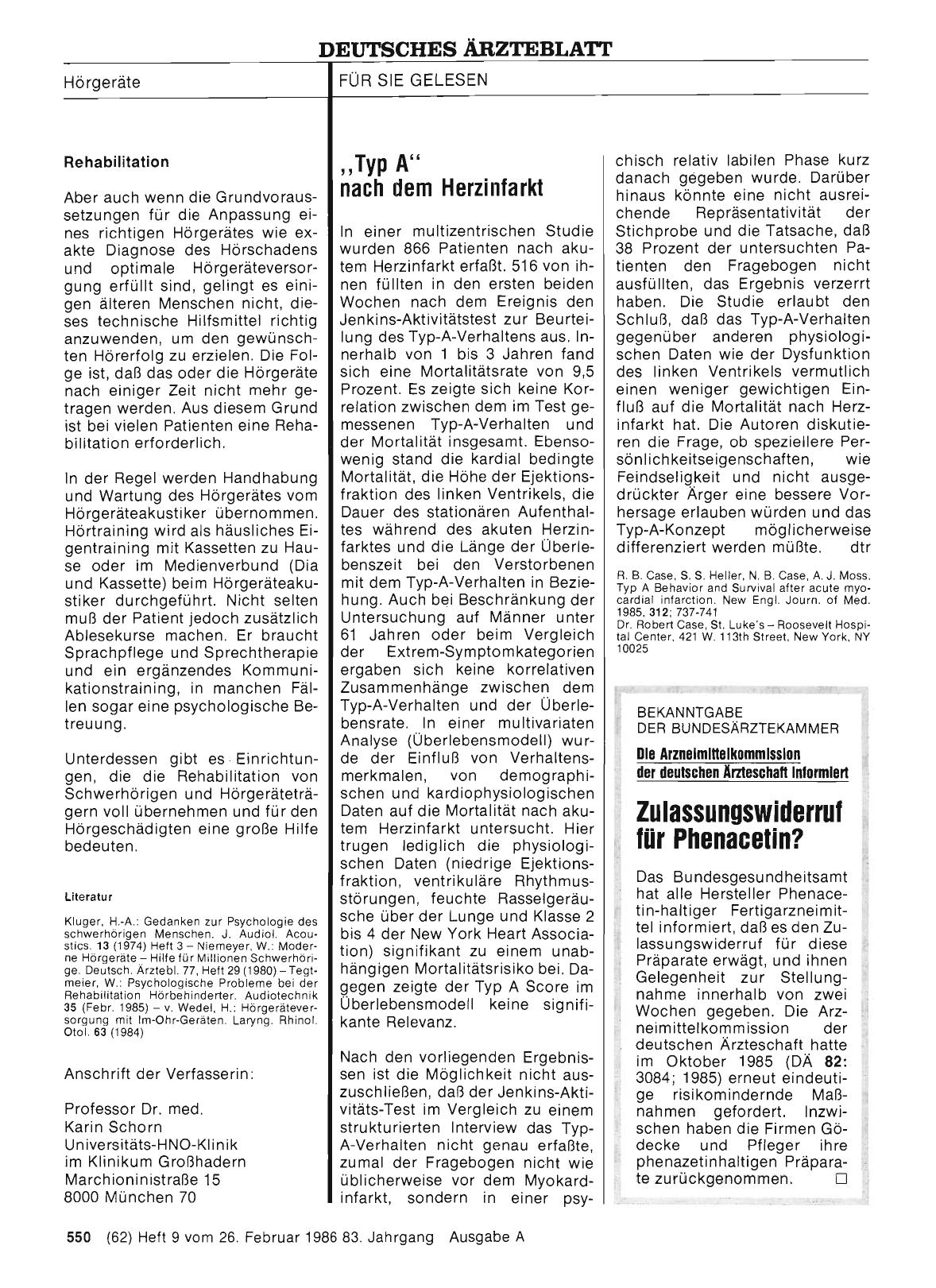 Vorschauseite 1: „Typ A“ nach dem Herzinfarkt