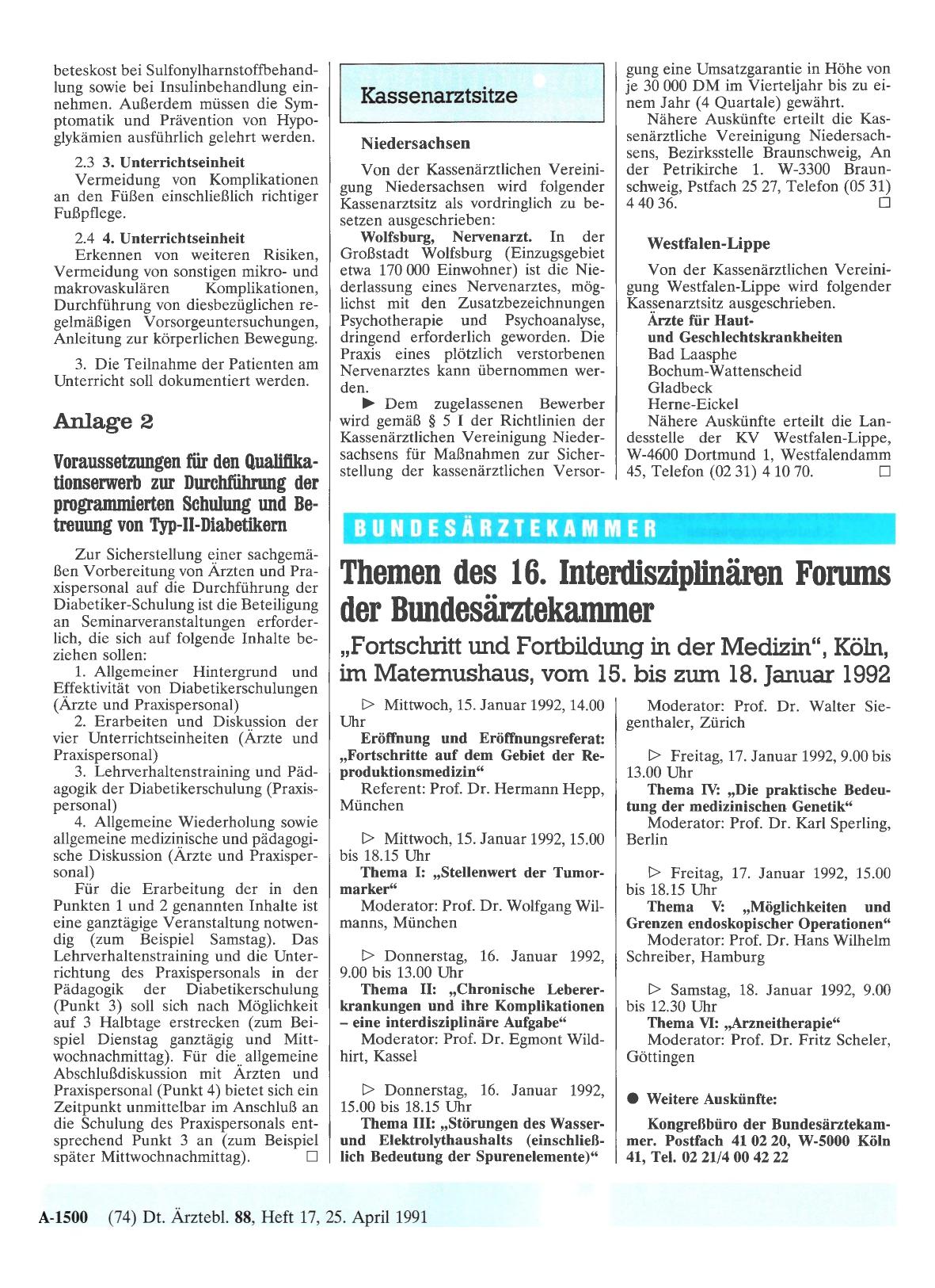 Vorschauseite 1: Kassenarztsitze