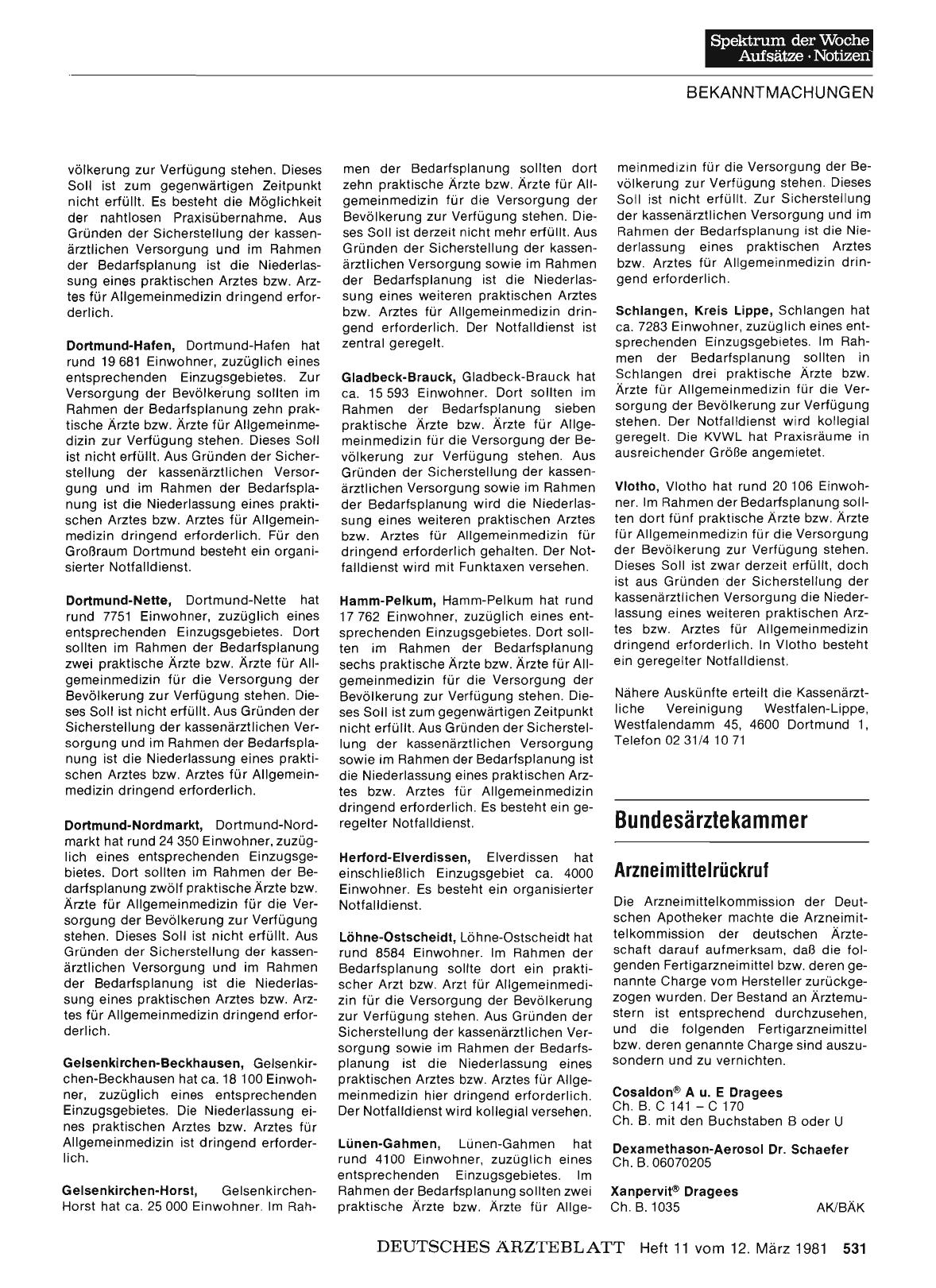 Vorschauseite 1: Bundesärztekammer