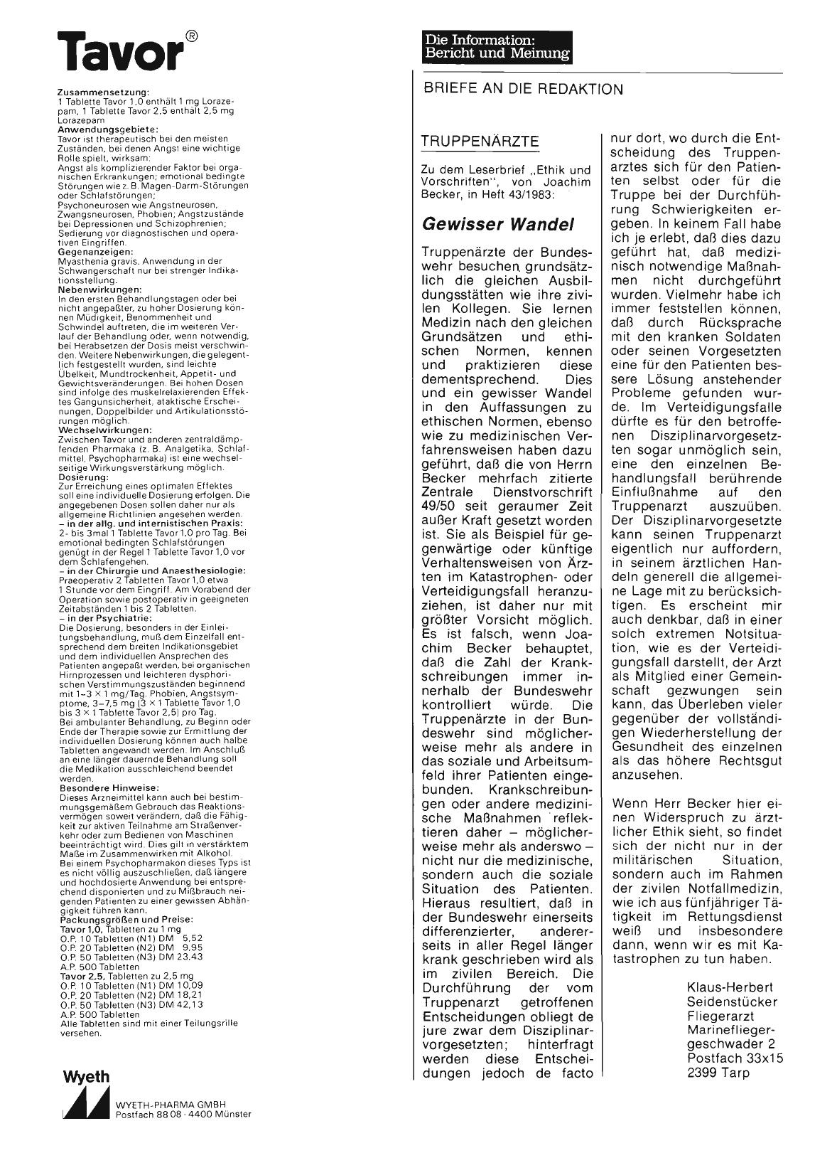 Vorschauseite 1: TRUPPENÄRZTE: Gewisser Wandel