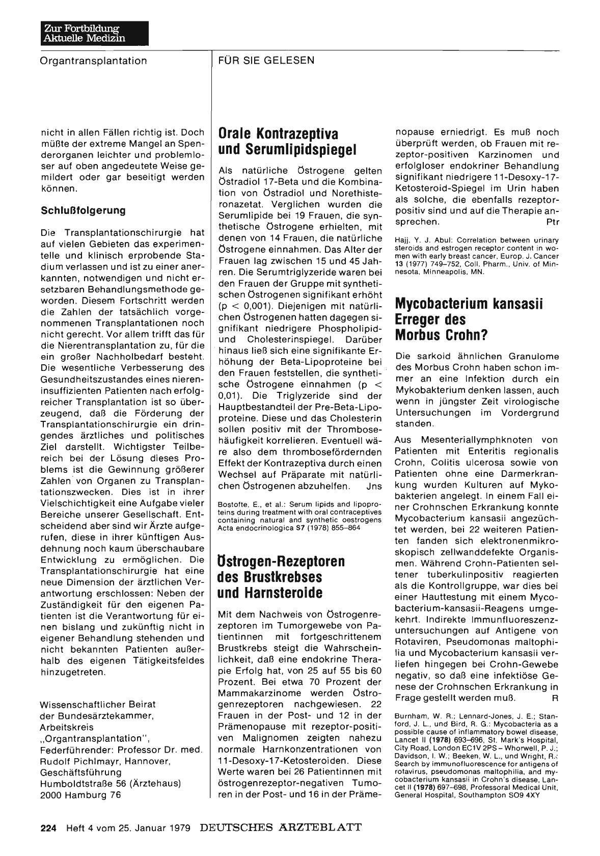 Vorschauseite 1: Orale Kontrazeptiva und Serumlipidspiegel