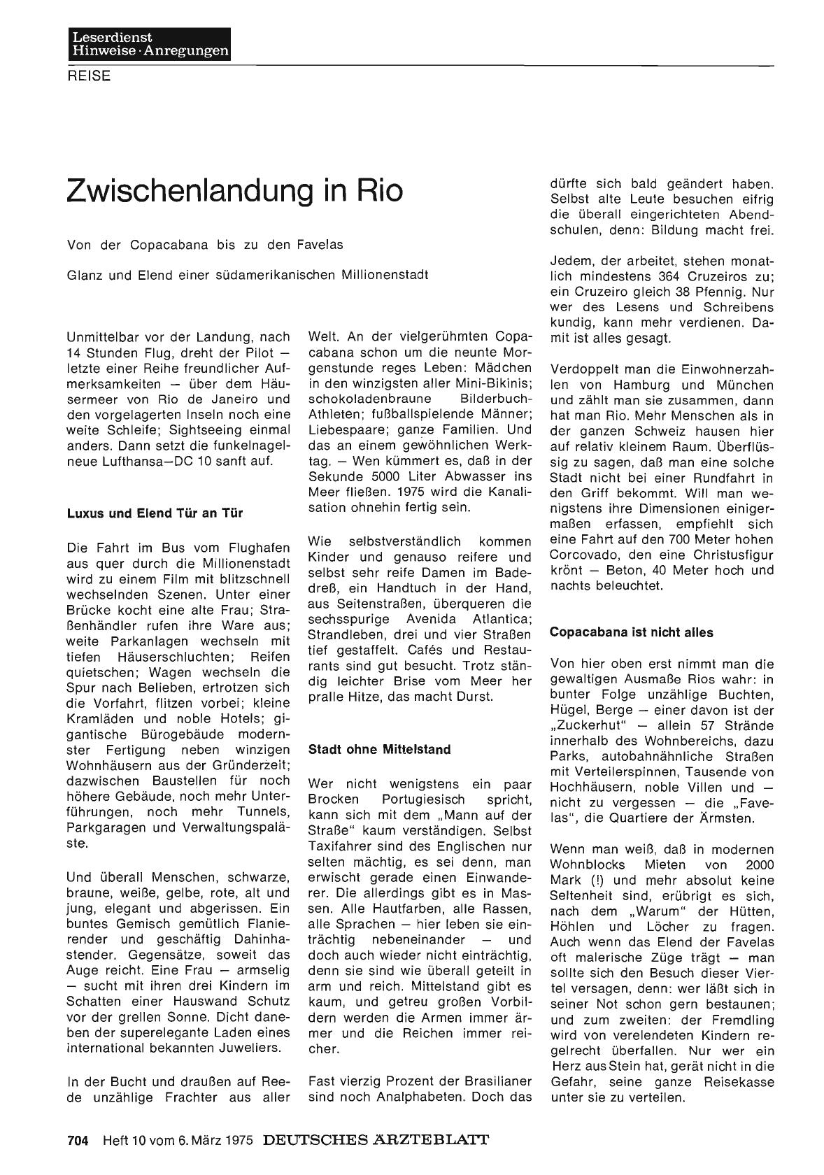 Vorschauseite 1: Zwischenlandung in Rio