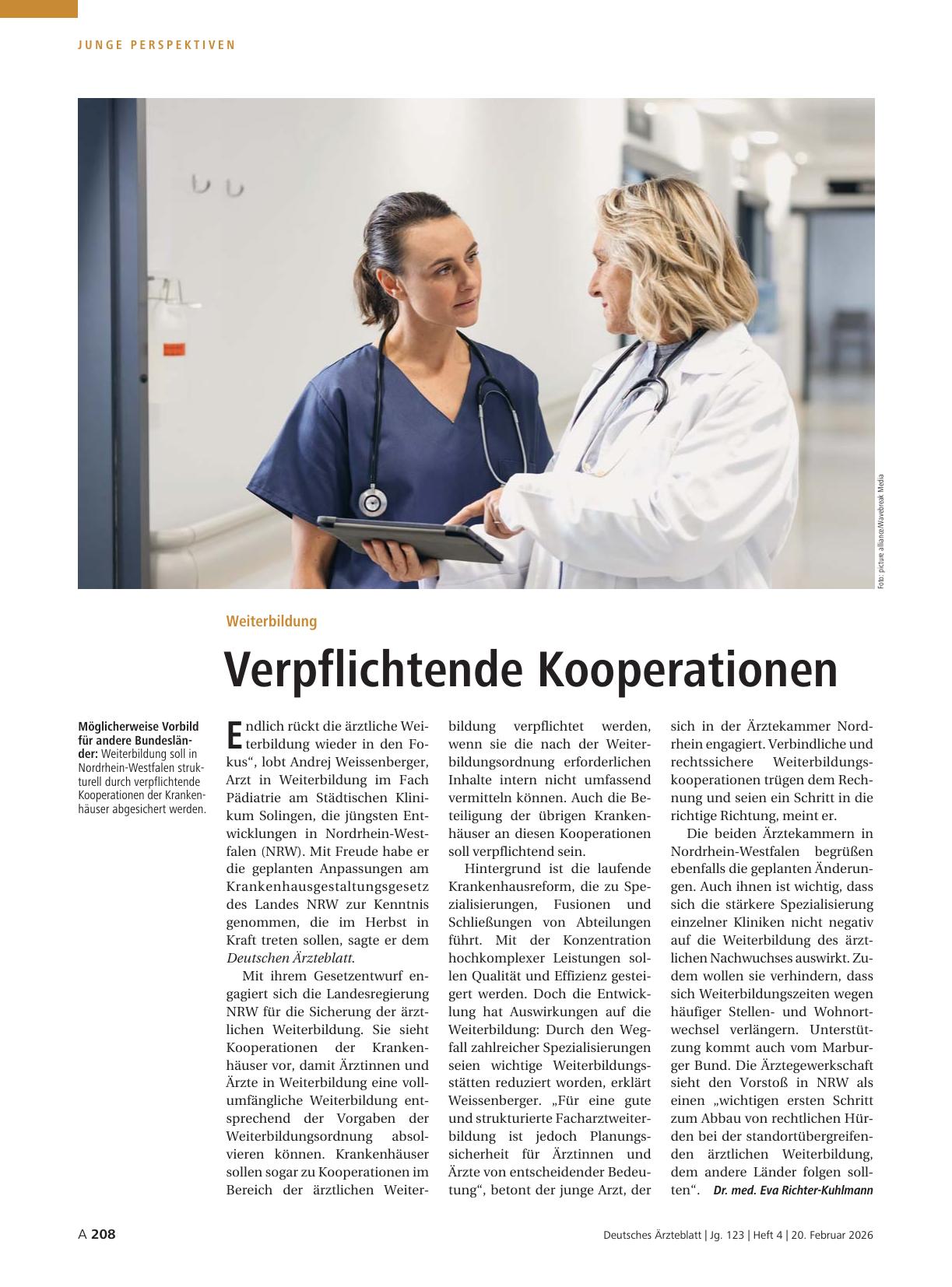 Vorschauseite 1: Weiterbildung: Verpflichtende Kooperationen