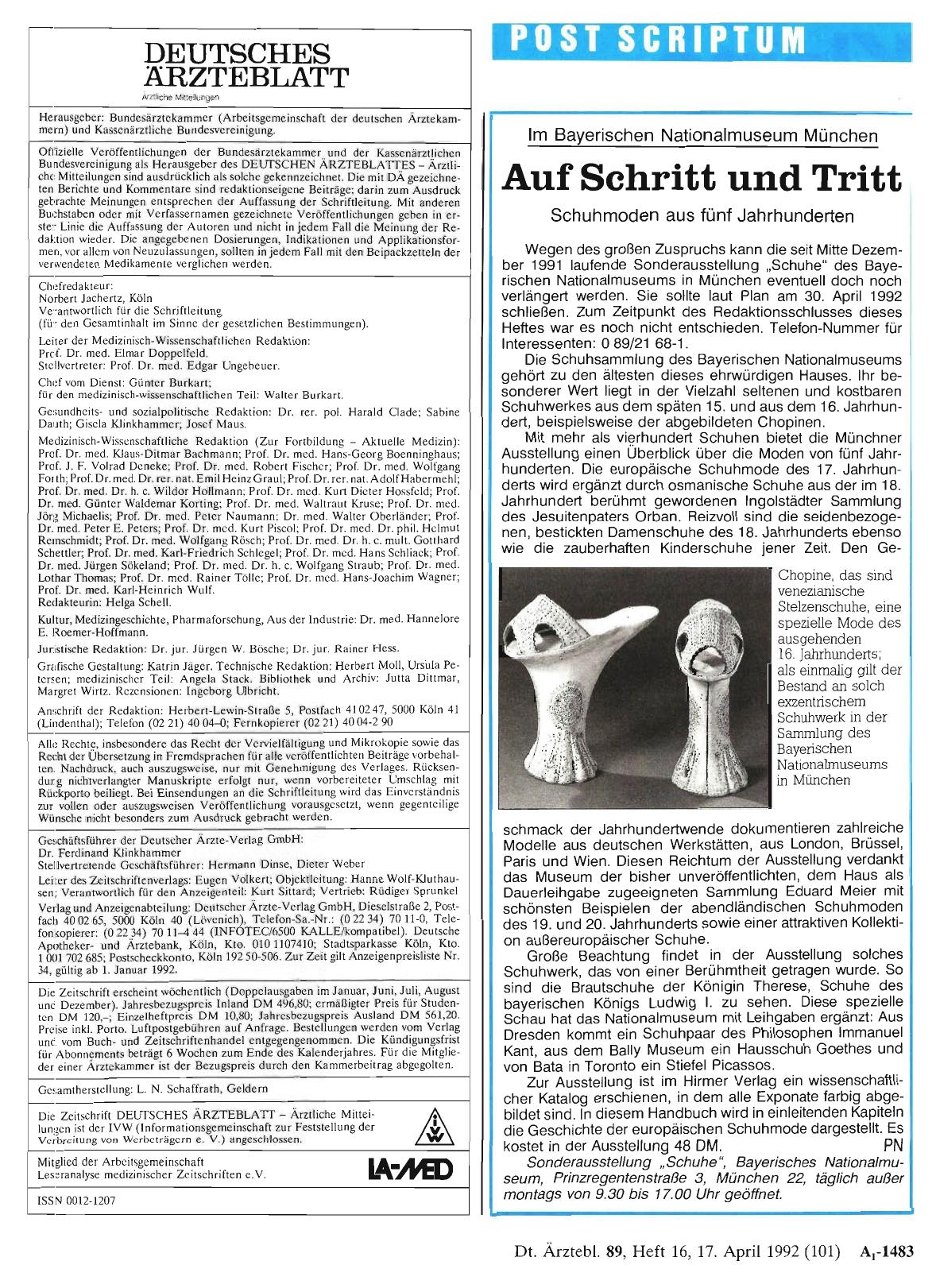 Vorschauseite 1: Im Bayerischen Nationalmuseum München: Auf Schritt und Tritt