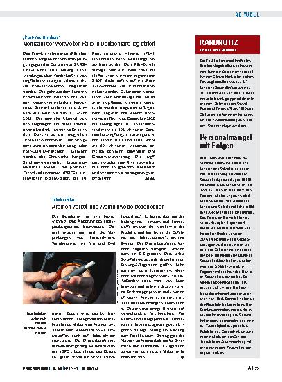 Vorschauseite 1: Randnotiz: Personalmangel mit Folgen
